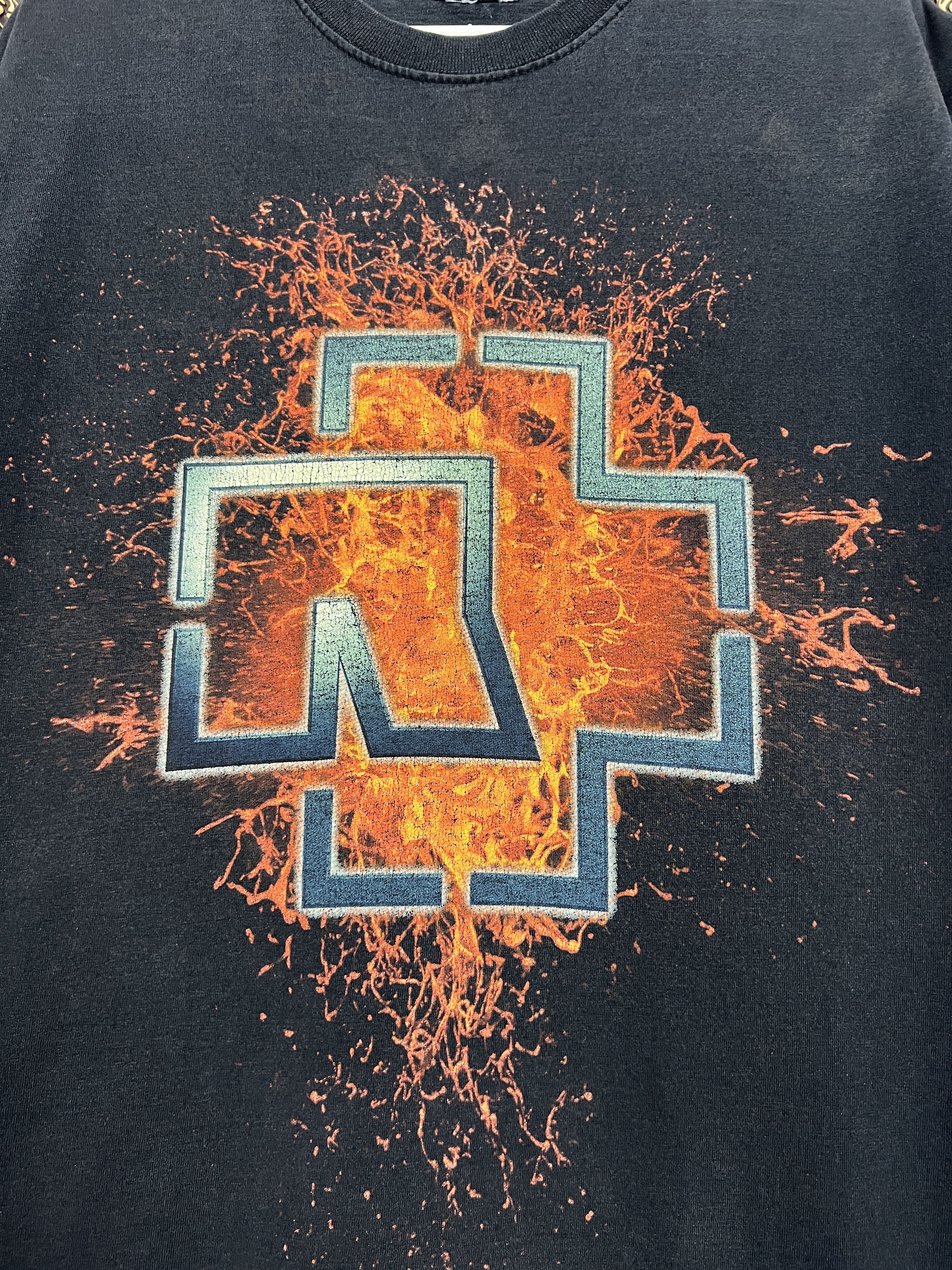 Vintage Vintage Rammstein Die Sonne Burn Over Print Band Tee Size US M / EU 48-50 / 2 - 5 Thumbnail
