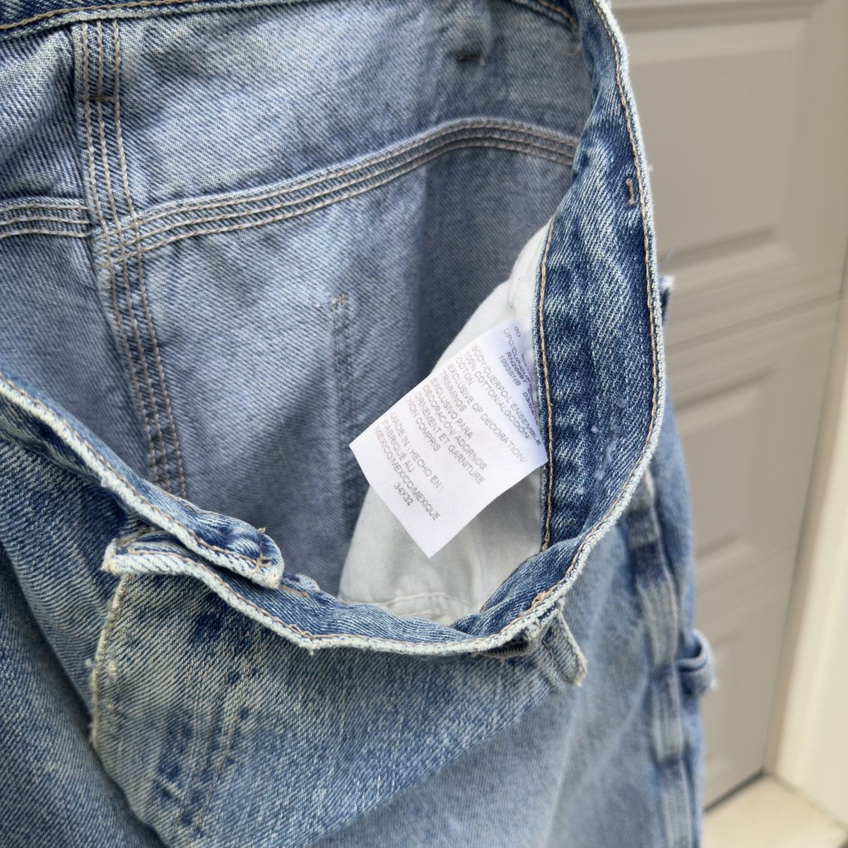 Vintage Dickies Thrashed Faded Distressed Work Jeans ERD Grunge Size US 34 / EU 50 - 8 Thumbnail