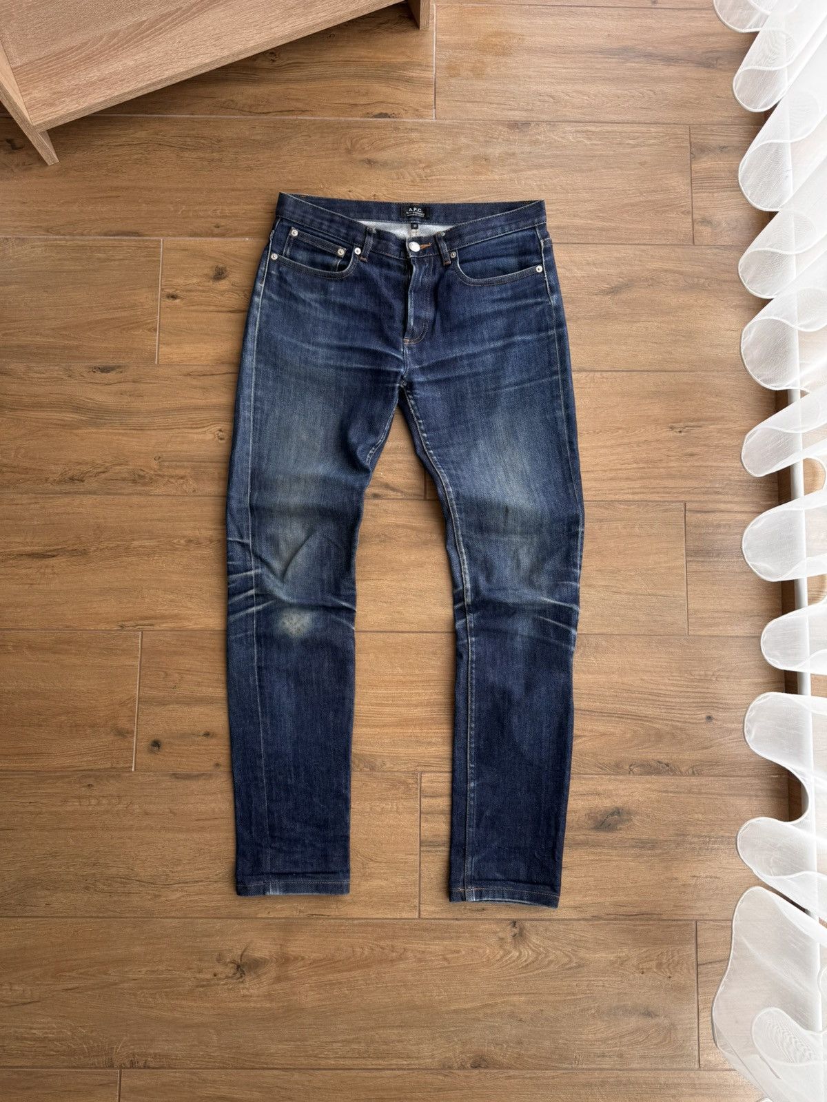 A.P.C. × Vintage Vintage A.P.C. Japanese Denim Selvedge Navy Jeans Size US 30 / EU 46 - 2 Thumbnail