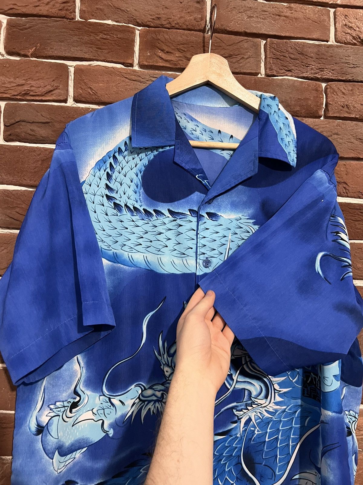 Japanese Brand Vintage Y2k Dragon Drip Button Up Rare Shirt Like Prada Hype Size US XXL / EU 58 / 5 - 4 Thumbnail