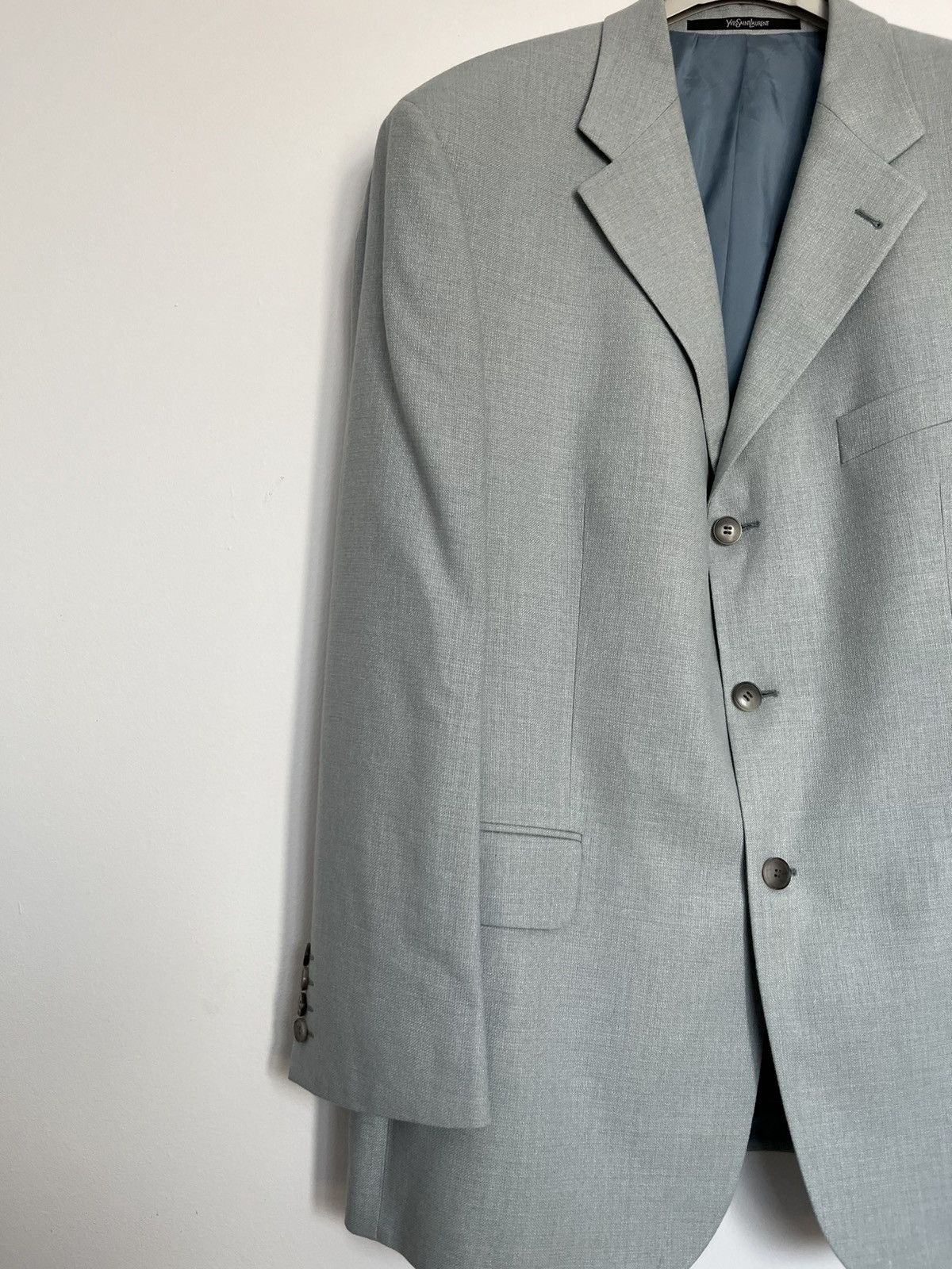 Yves Saint Laurent Vintage Yves Saint Laurent Pour Homme Silk & Wool Blazer Size 48R - 2 Thumbnail