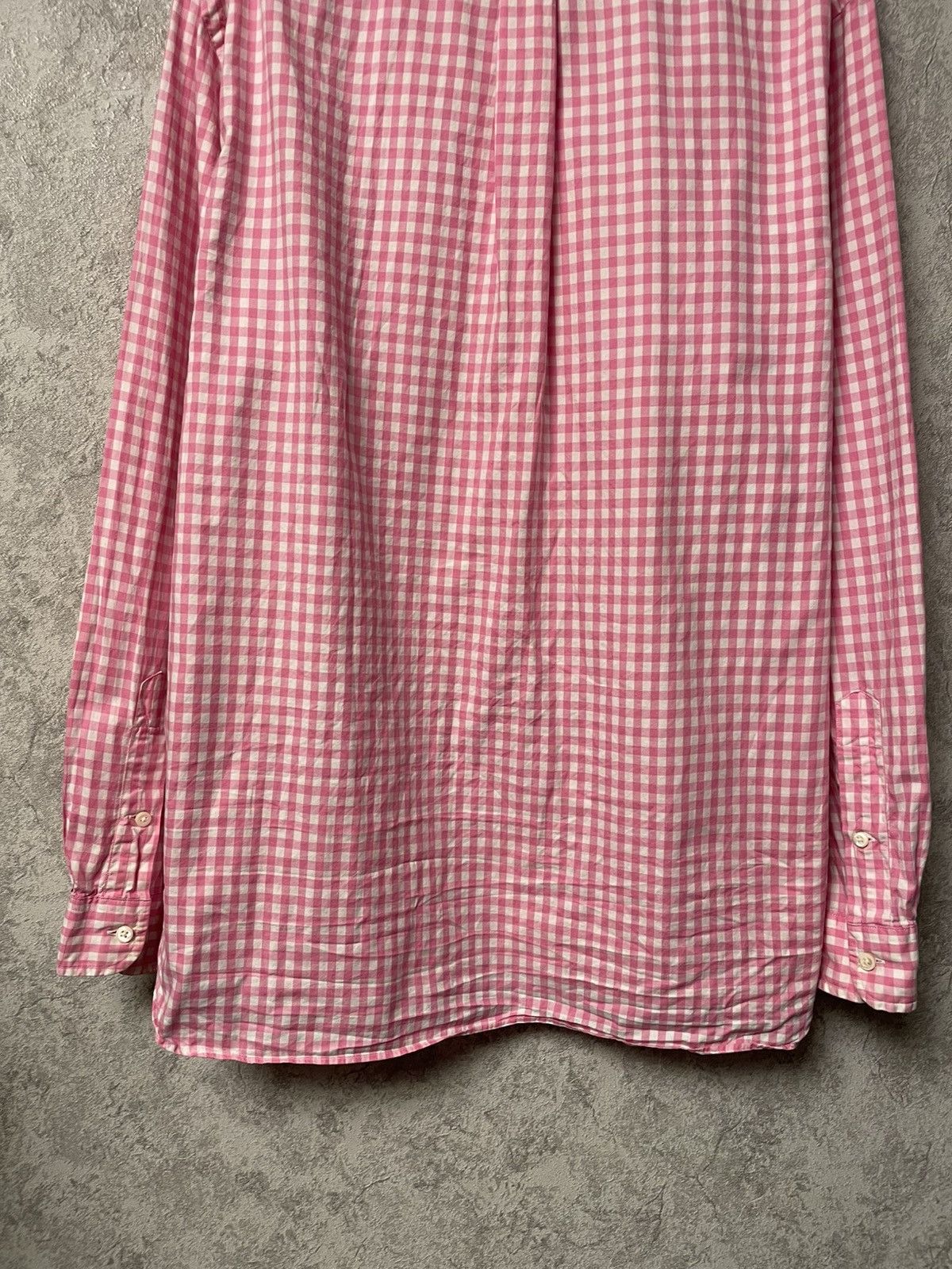 Ralph Lauren Vintage Ralph Lauren Pink Checkered Long Sleeve Shirt Size US XL / EU 56 / 4 - 16 Thumbnail