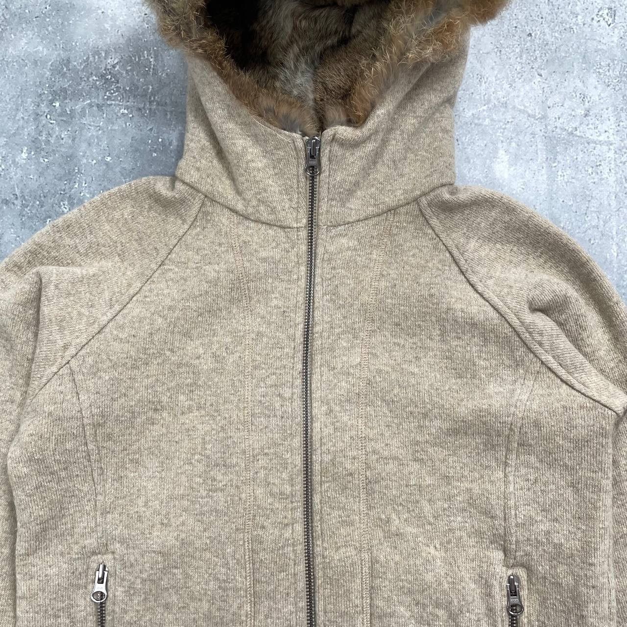 Woolrich Woolen Mills Woolrich Wool Cotton Fur Full-Zip Hoodie Women’s Beige M Size M / US 6-8 / IT 42-44 - 7 Thumbnail