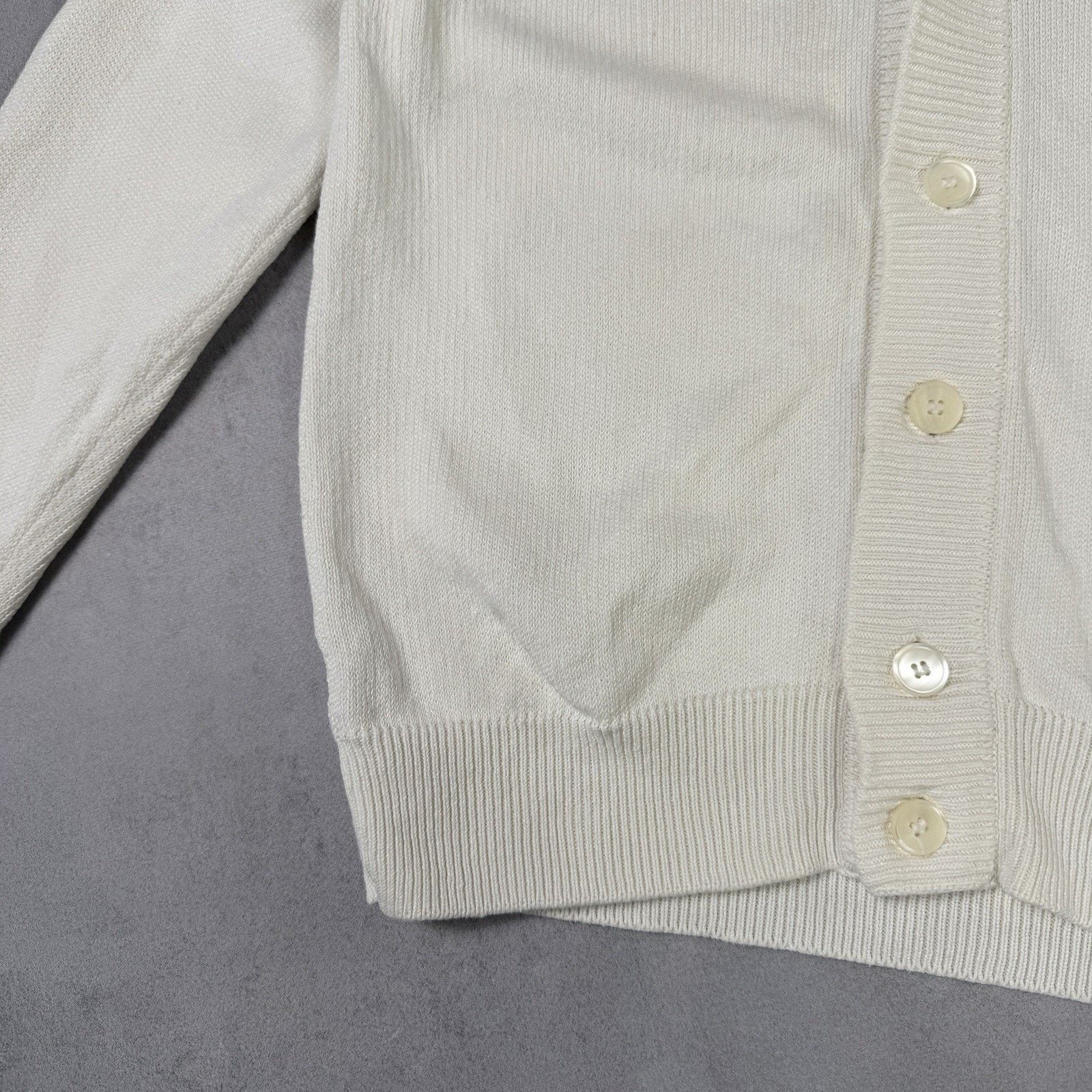 Zanone Zanone Men Linen/Cotton Cardigan Size 50 White Made In Italy Size US M / EU 48-50 / 2 - 7 Thumbnail