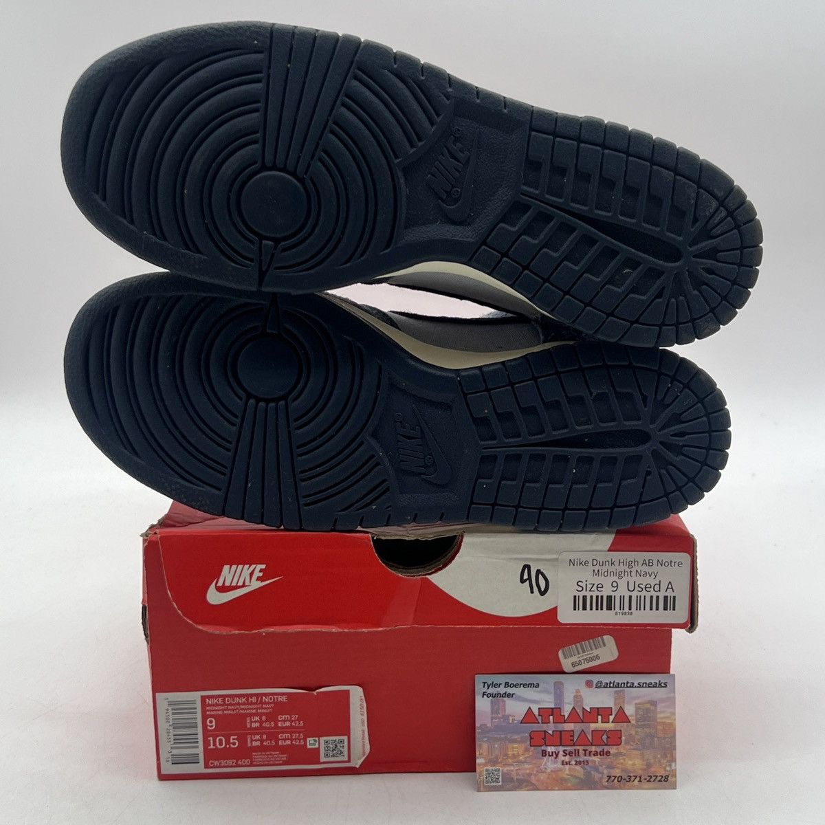 Nike Notre x dunk high midnight navy Size US 9 / EU 42 - 8 Thumbnail