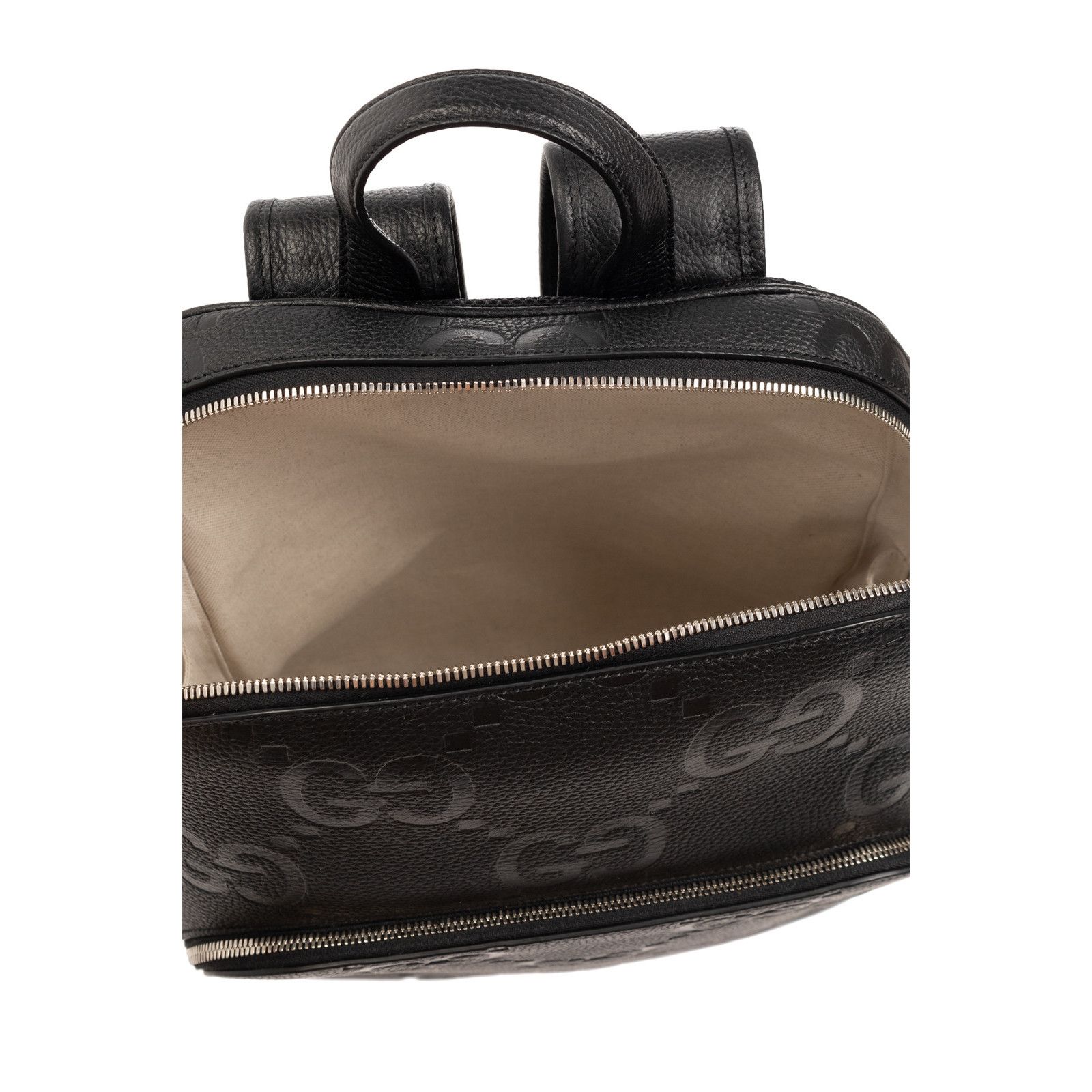 Gucci GUCCI Large Black Jumbo GG Leather Backpack New & Authentic Size ONE SIZE - 4 Thumbnail