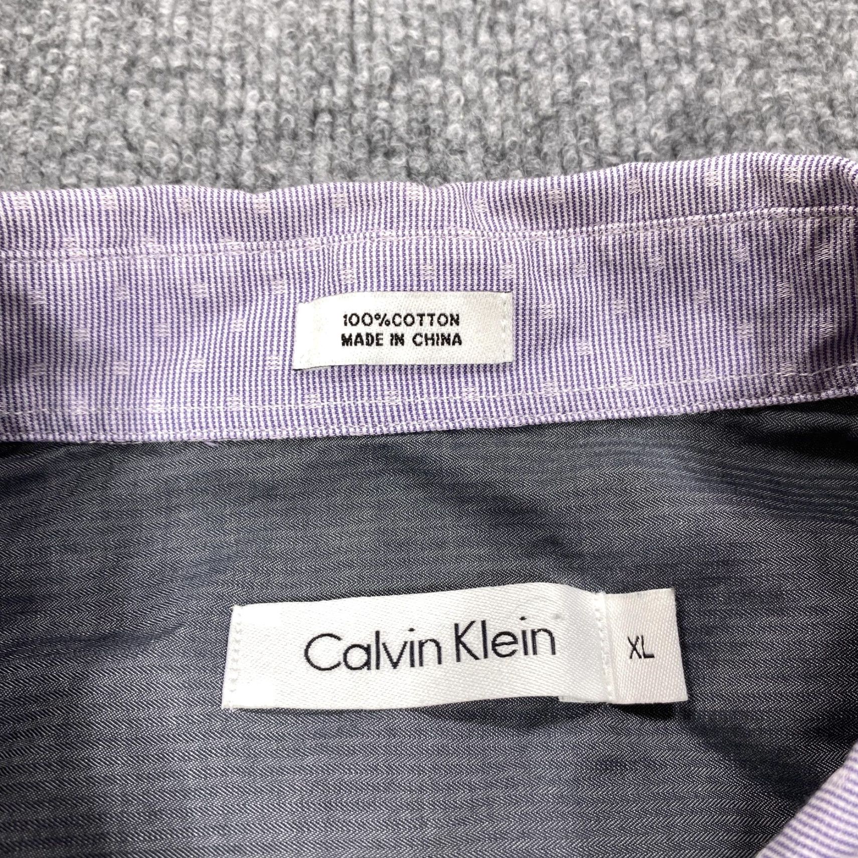 Calvin Klein Calvin Klein Shirt Mens XL Purple Polka Dot Short Sleeve Button Up Casual Size US XL / EU 56 / 4 - 3 Thumbnail