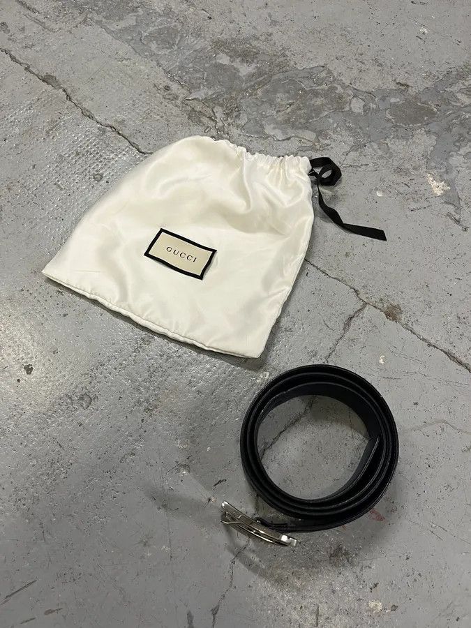 Gucci Gucci Navy Propaganda Leather Belt Size ONE SIZE - 4 Thumbnail