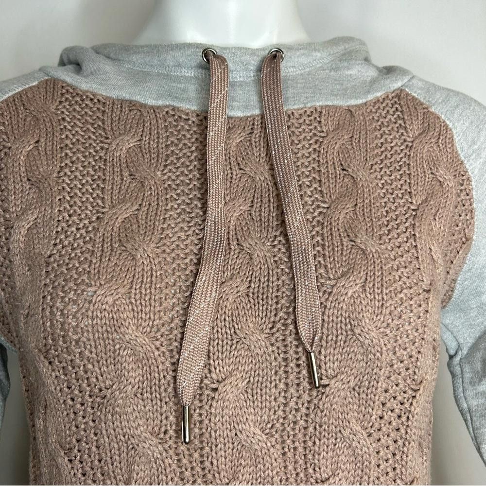Acne Studios Studio Energy Zone Gray Hoodie w/ Pink Cable-knit Front, Med Size M / US 6-8 / IT 42-44 - 6 Thumbnail