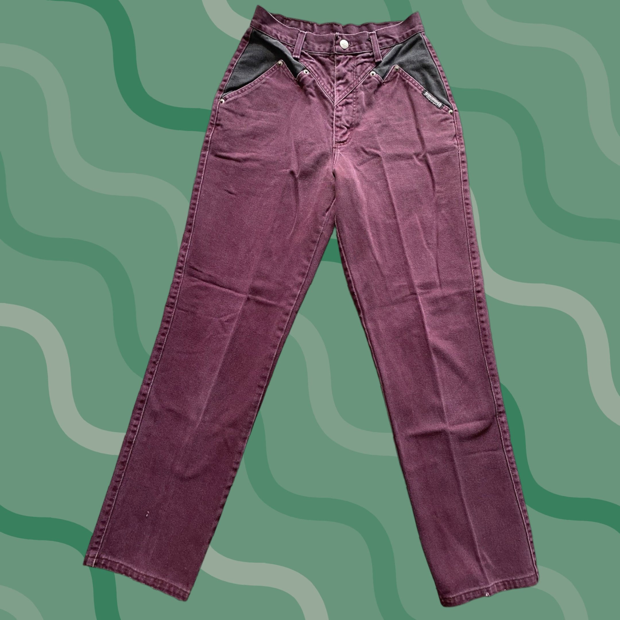 Vintage VINTAGE Roughrider Pants Purple 5/6 Womens Made In USA Size 27" / US 4 / IT 40 - 1 Thumbnail