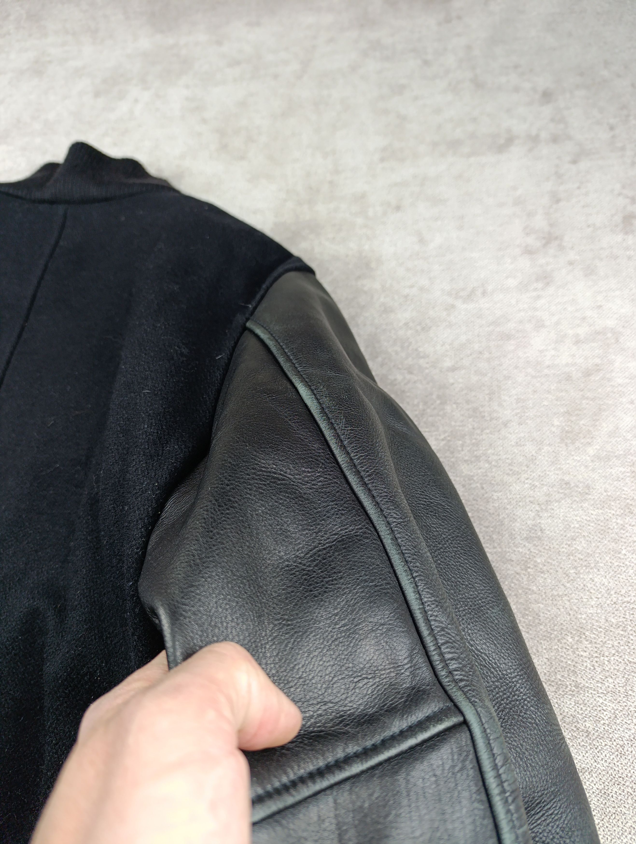 Lacoste Lacoste Live Black Leather Varsity Wool Jacket Mens Size US M / EU 48-50 / 2 - 15 Thumbnail