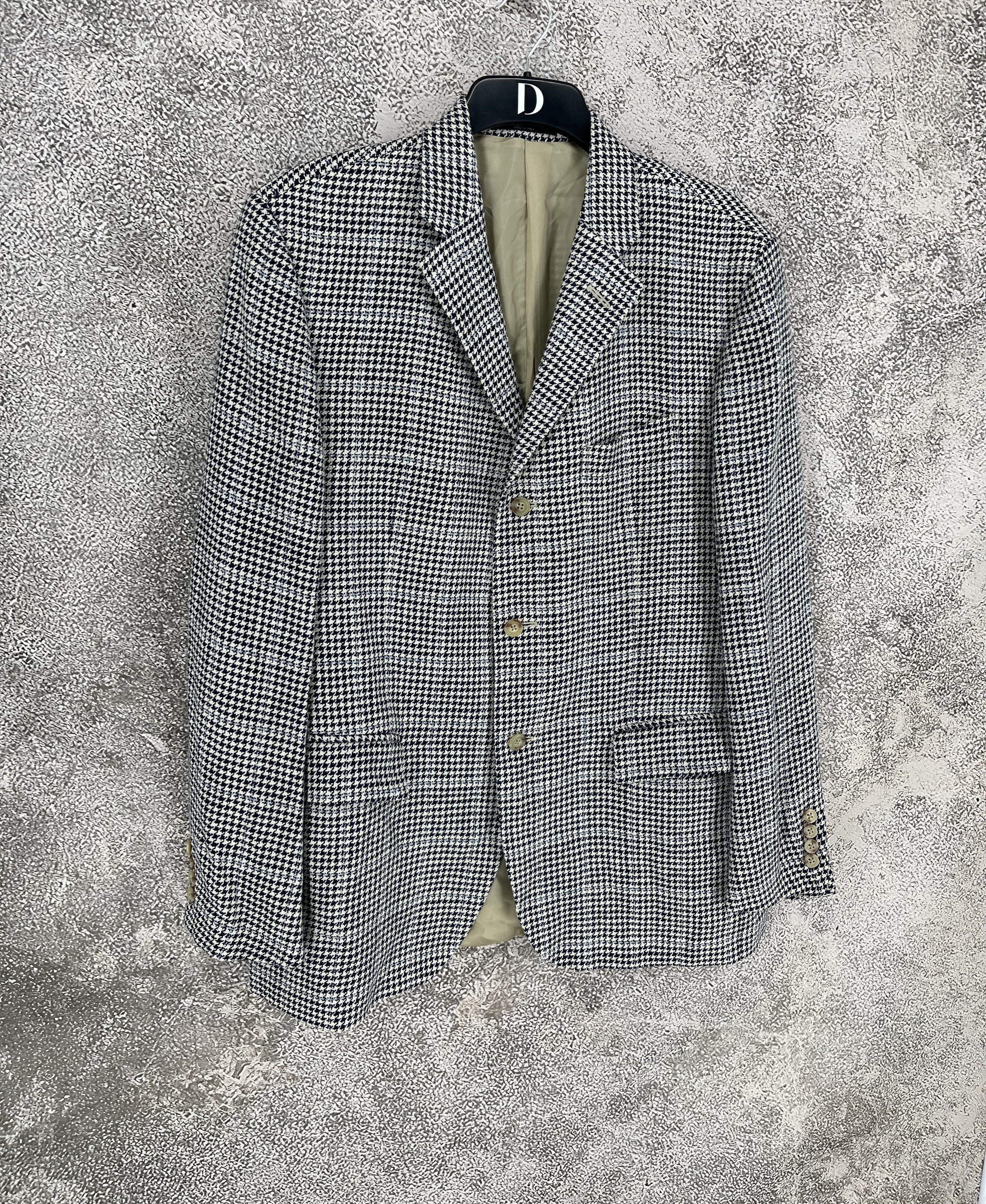 Polo Ralph Lauren POLO RALPH LAUREN Herringbone Blazer Jacket Made in Italy Size 44R - 2 Thumbnail