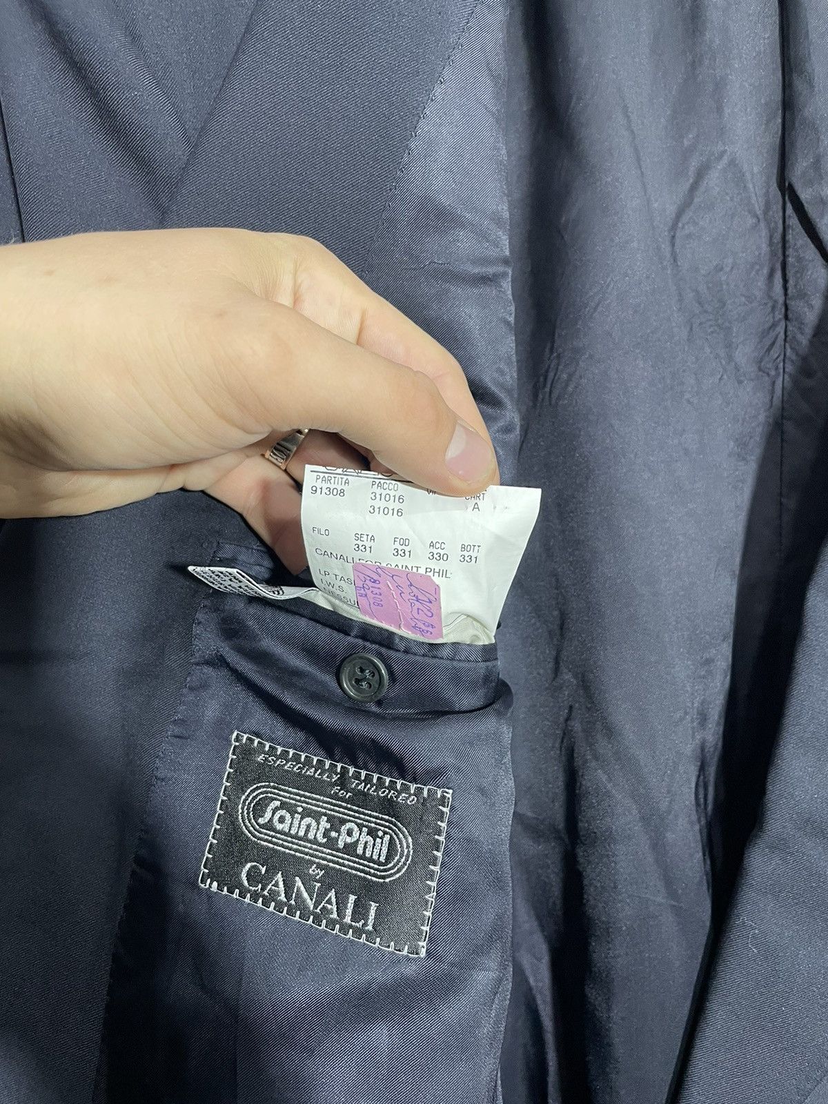 Canali Canali luxury double-breasted navy blue blazer size 56R Size 54R - 14 Thumbnail