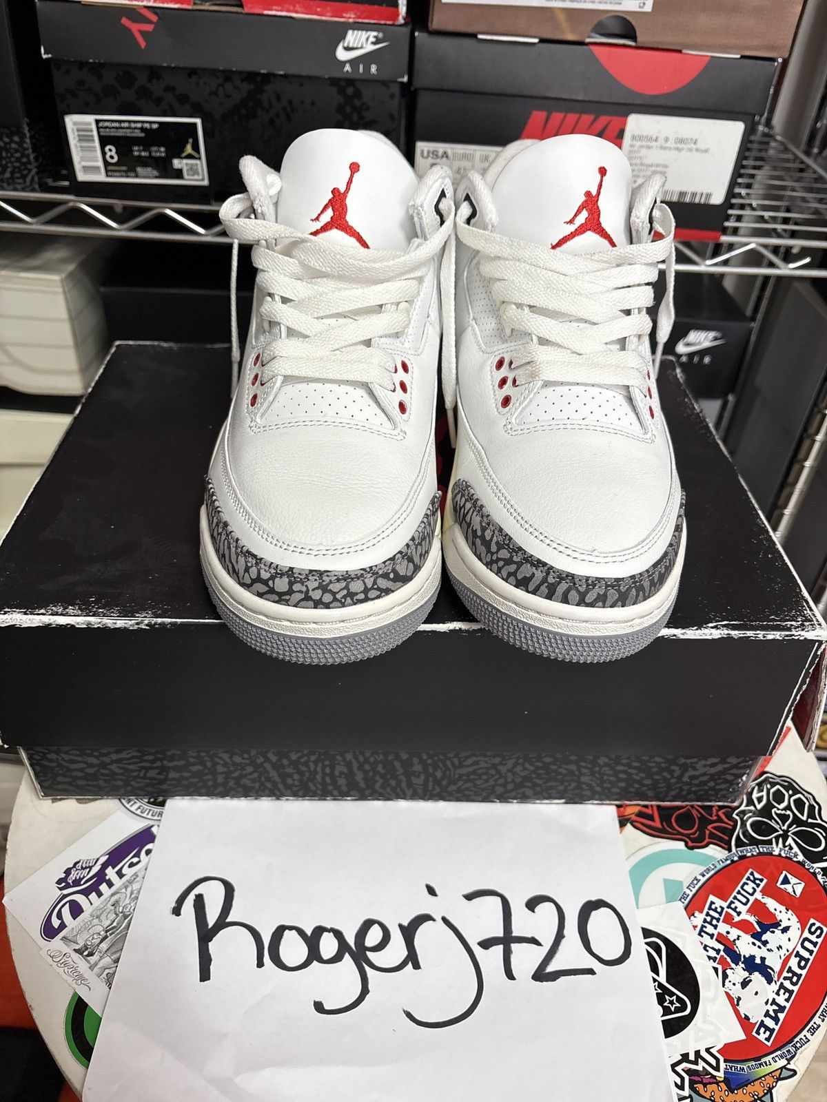 Jordan Brand Air Jordan White Cement 3 (Reimagined) Size US 8 / EU 41 - 4 Thumbnail