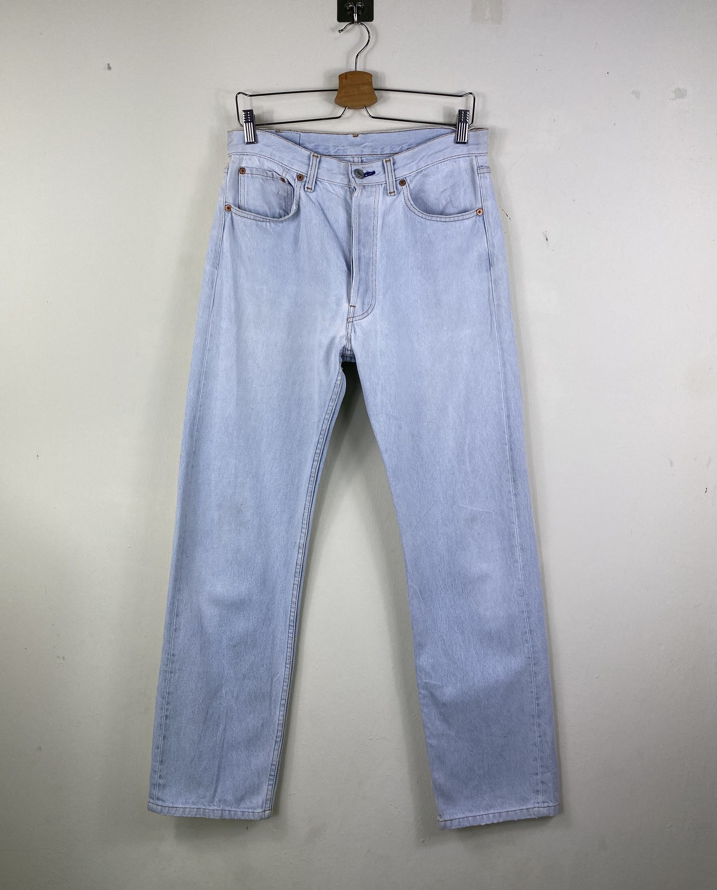 Levi's Vintage Clothing × Vintage Vintage Levis 501 90s STONEWASH dirty wash button 555 W30x30 Size US 30 / EU 46 - 1 Thumbnail