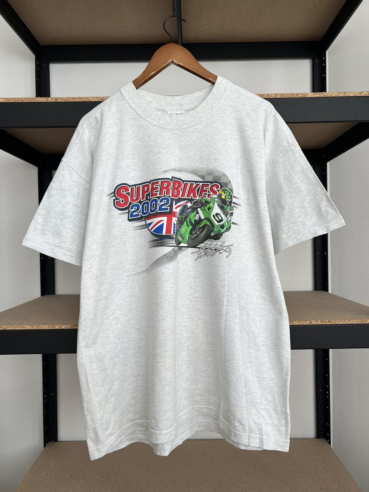 Vintage Vintage 2002 Superbikes Steve Hislop Ducati Moto Racing Tee Size US XL / EU 56 / 4 - 1 Thumbnail
