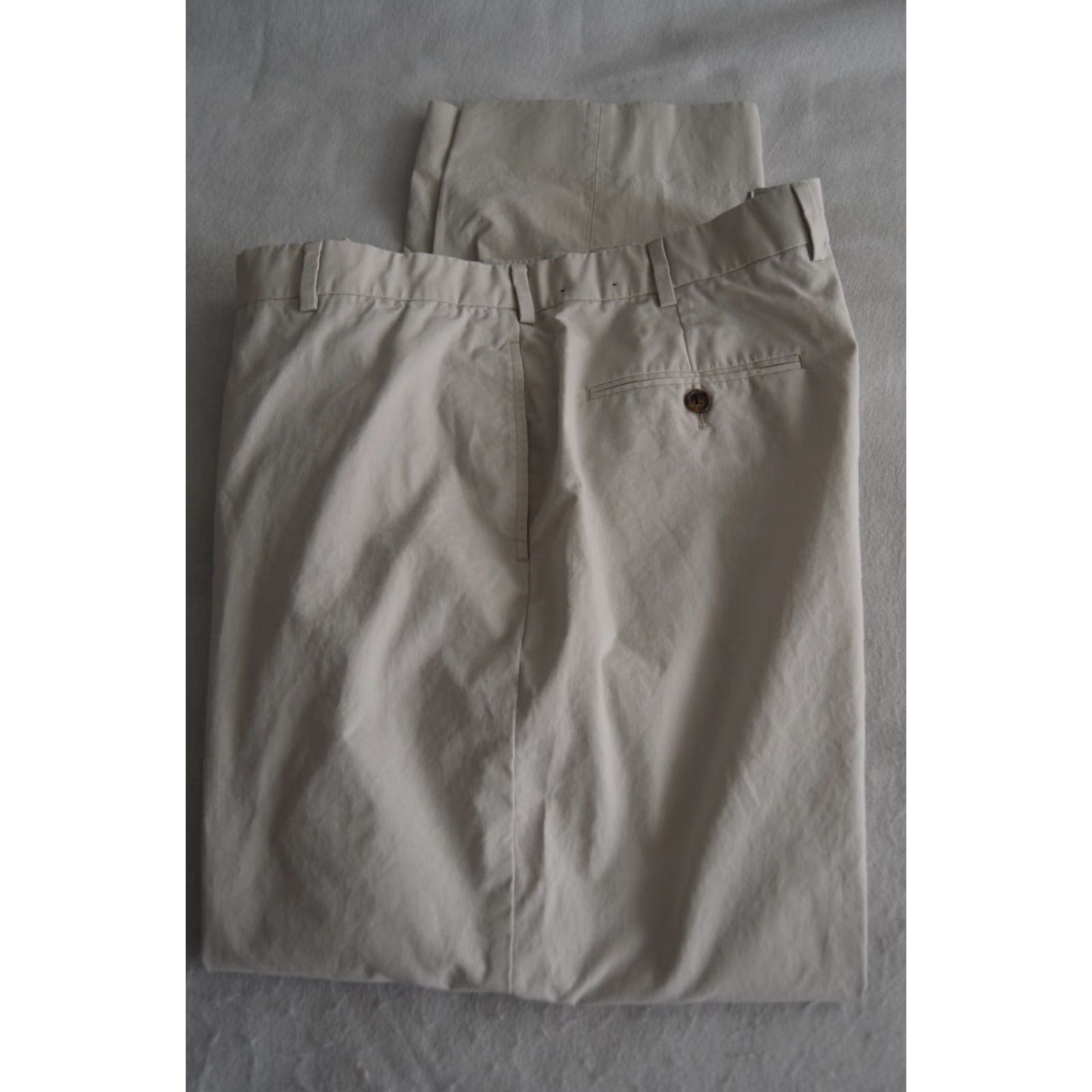 Brooks Brothers Brooks Brothers Pants Mens 40 x 32 Khaki Chino Flat Front Cotton Beige Regular Straight Front City Preppy 90s? Size US 40 / EU 56 - 3 Thumbnail
