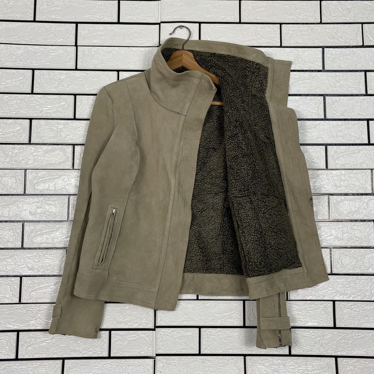 Issey Miyake 📌Cropped Biker Leather Jacket 7 Mamkind Double Collar Size US XS / EU 42 / 0 - 12 Thumbnail