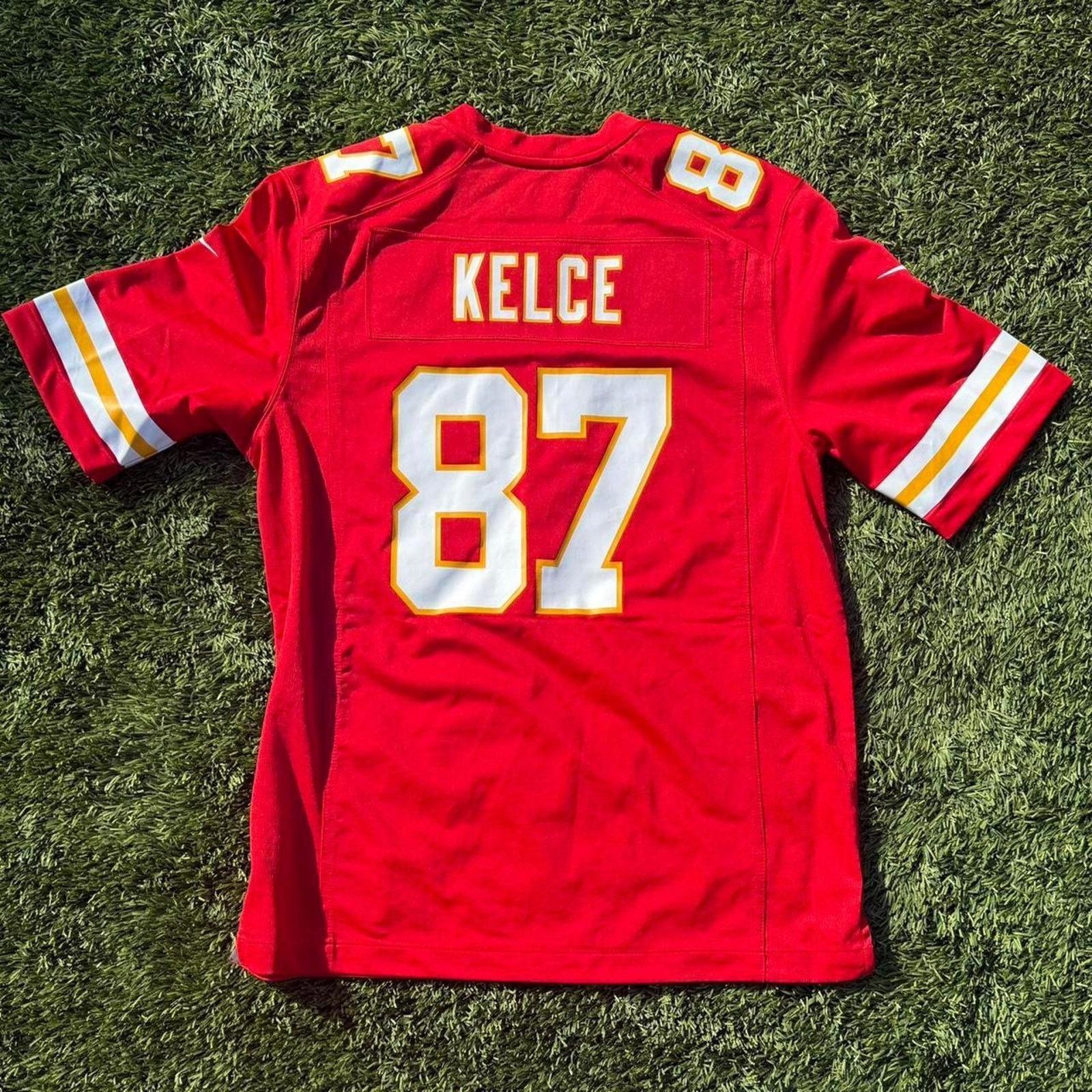 NFL Travis Kelce 87 Super Bowl Jersey Kansas City Chiefs Size L Size US L / EU 52-54 / 3 - 3 Thumbnail