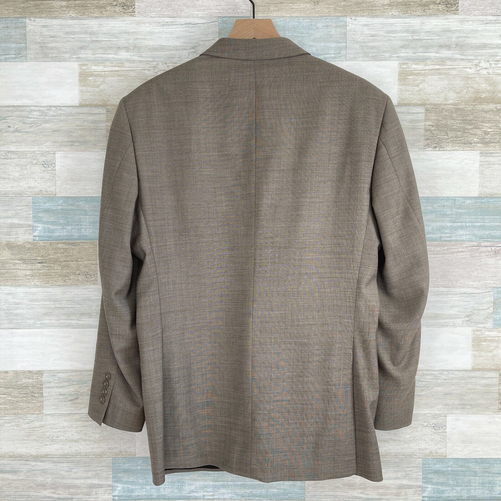 Jos A Bank Travelers Wool Suit Taupe Brown Slim Fit Mens 41R
