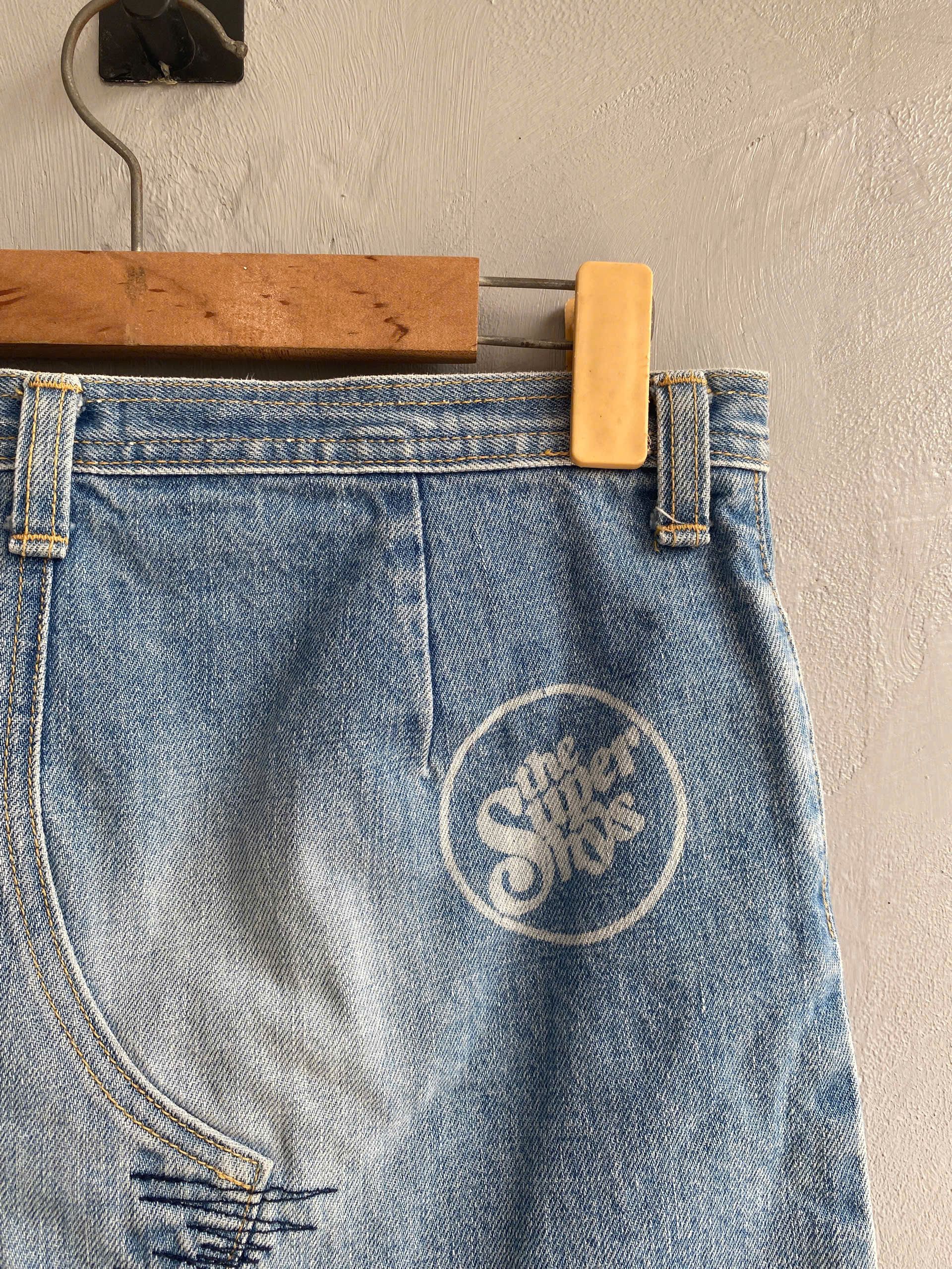 Hysteric Glamour HYSTERIC GLAMOUR 2000s Zigzag Stitch Denim Skirt Size 30" / US 8 / IT 44 - 4 Thumbnail