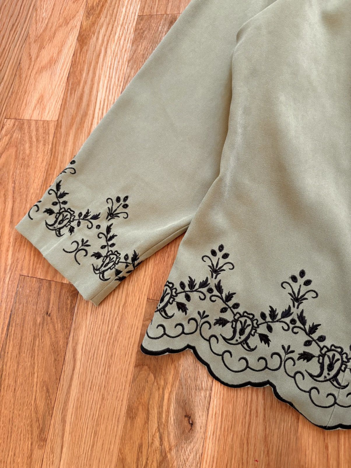 Other Studio I Vintage 90s Sage Green Paisley Floral Jacket L Size US L / EU 52-54 / 3 - 5 Thumbnail
