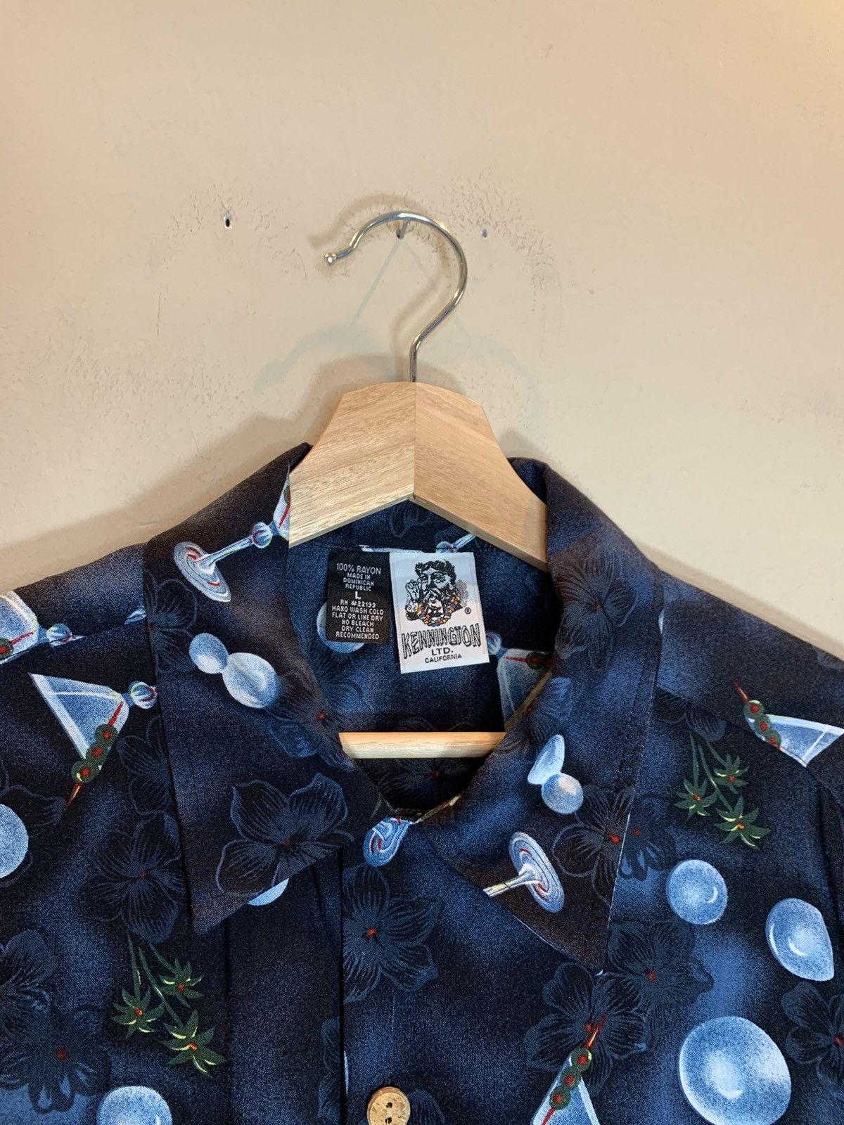 Kennington Ltd. RARE Vintage Kennington Pinup Martini Tiki Loop Collar Shirt Size US L / EU 52-54 / 3 - 8 Thumbnail