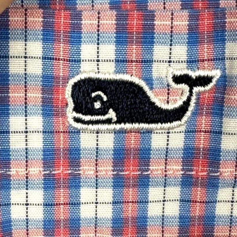 Vineyard Vines Vineyard Vines Tucker Shirt Mens Medium Blue Red Plaid Button-Down Classic Fit Stretch Size US M / EU 48-50 / 2 - 5 Thumbnail