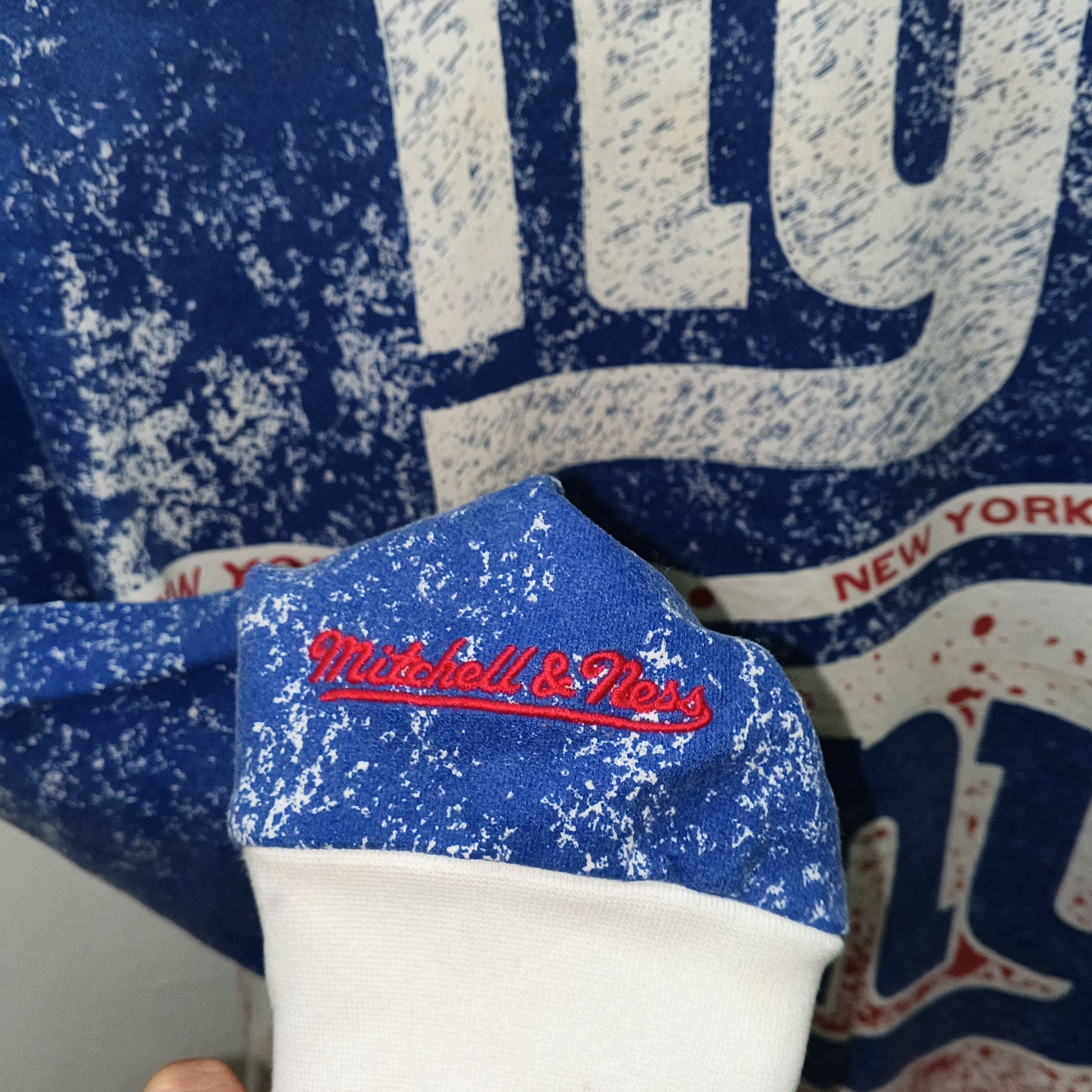 Mitchell & Ness Vintage AOP NFL Throwback Giants New York Crewneck Size S Size US S / EU 44-46 / 1 - 7 Thumbnail