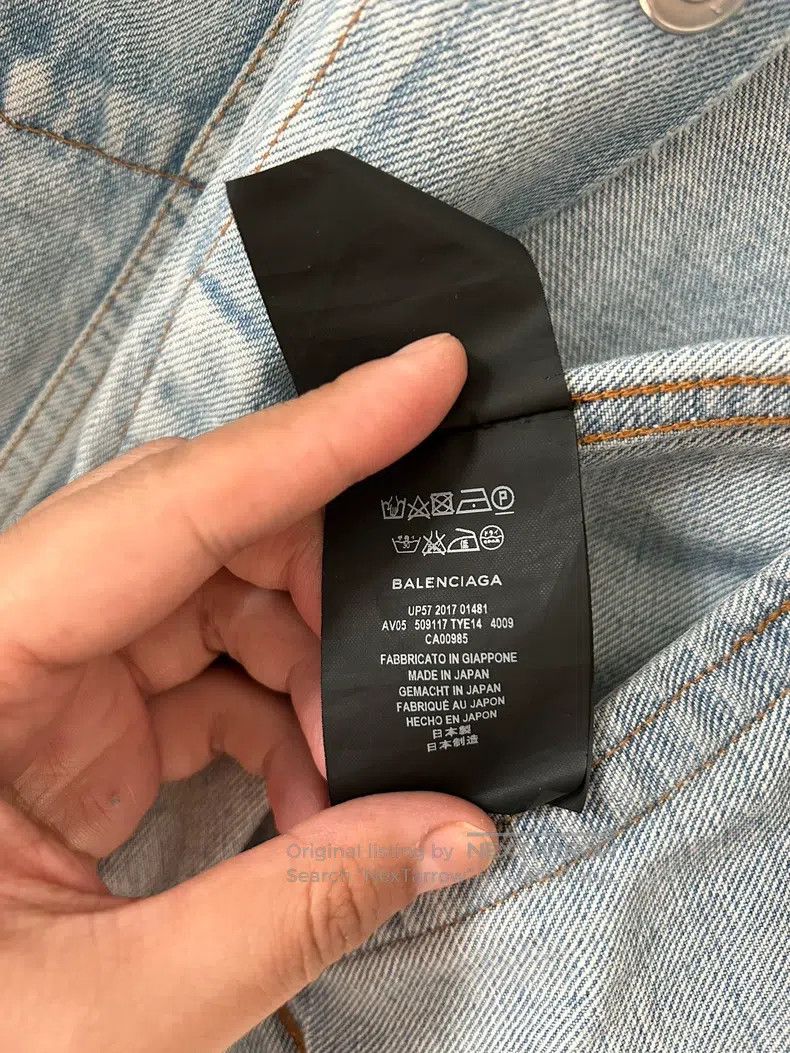 Balenciaga Balenciaga Distressed Wash Denim Jacket Size US S / EU 44-46 / 1 - 4 Thumbnail