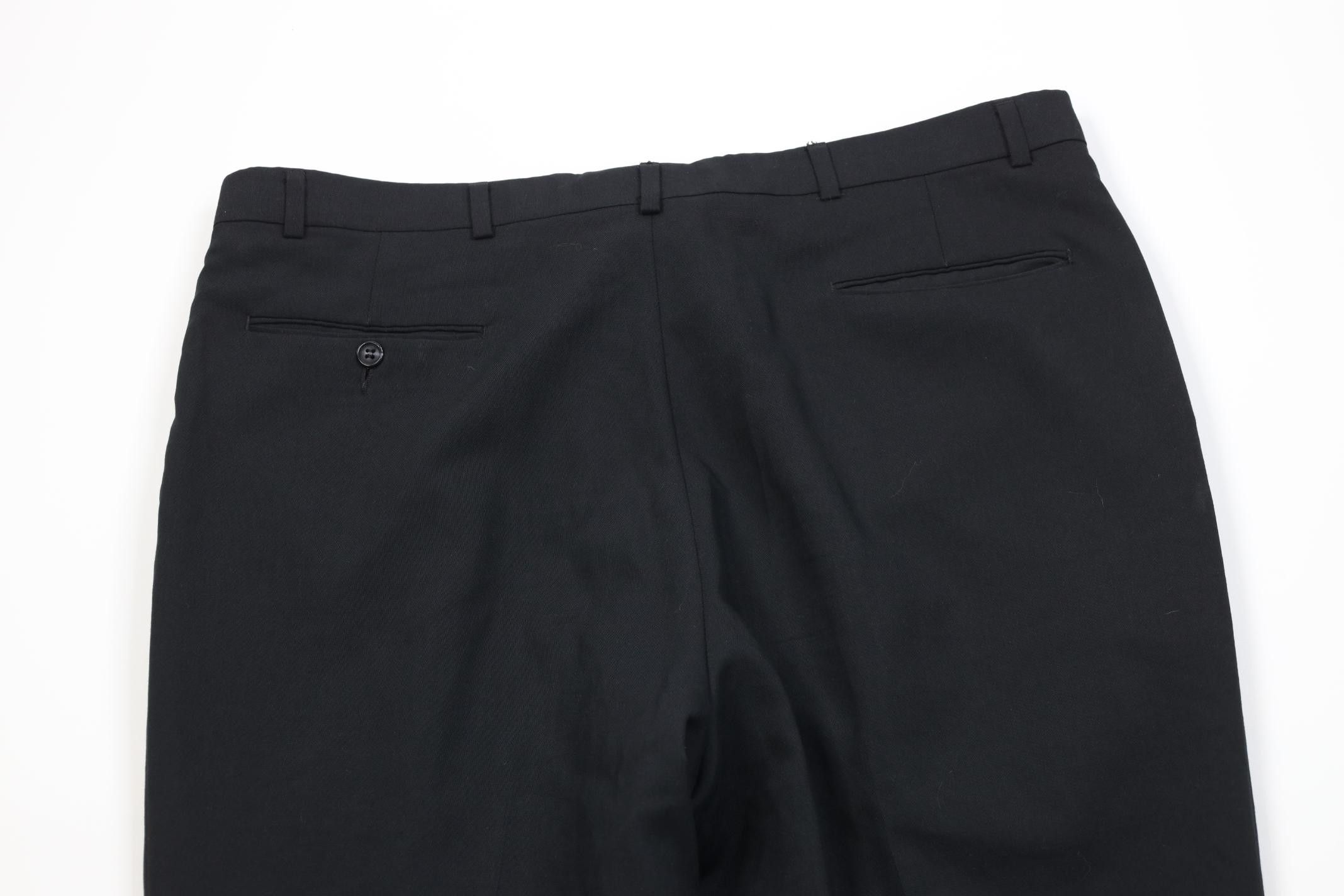 Vintage Vintage 90s Streetwear Wool Wide Leg Chino Pants Black USA Size US 38 / EU 54 - 10 Thumbnail