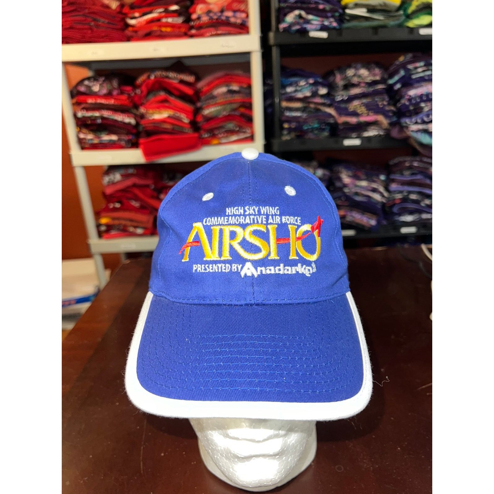 Vintage Vintage Air Force Hat High Sky Wing Air Show Cap Headwear OS Size ONE SIZE - 1 Thumbnail