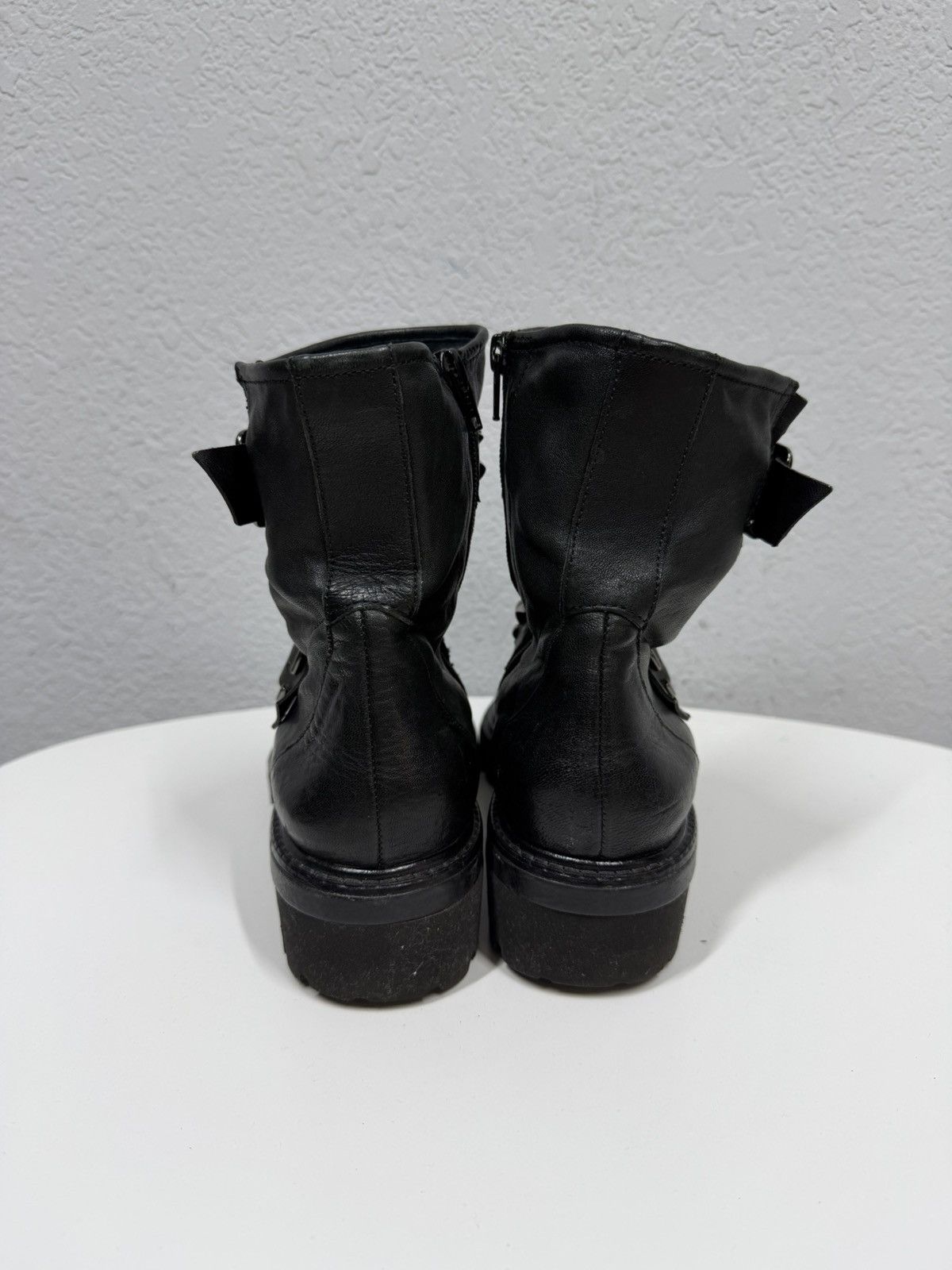 A.S.98 AS 98 Vibe Artisan Black Leather Side Zip Ankle Biker Boots Size US 8 / EU 41 - 8 Thumbnail