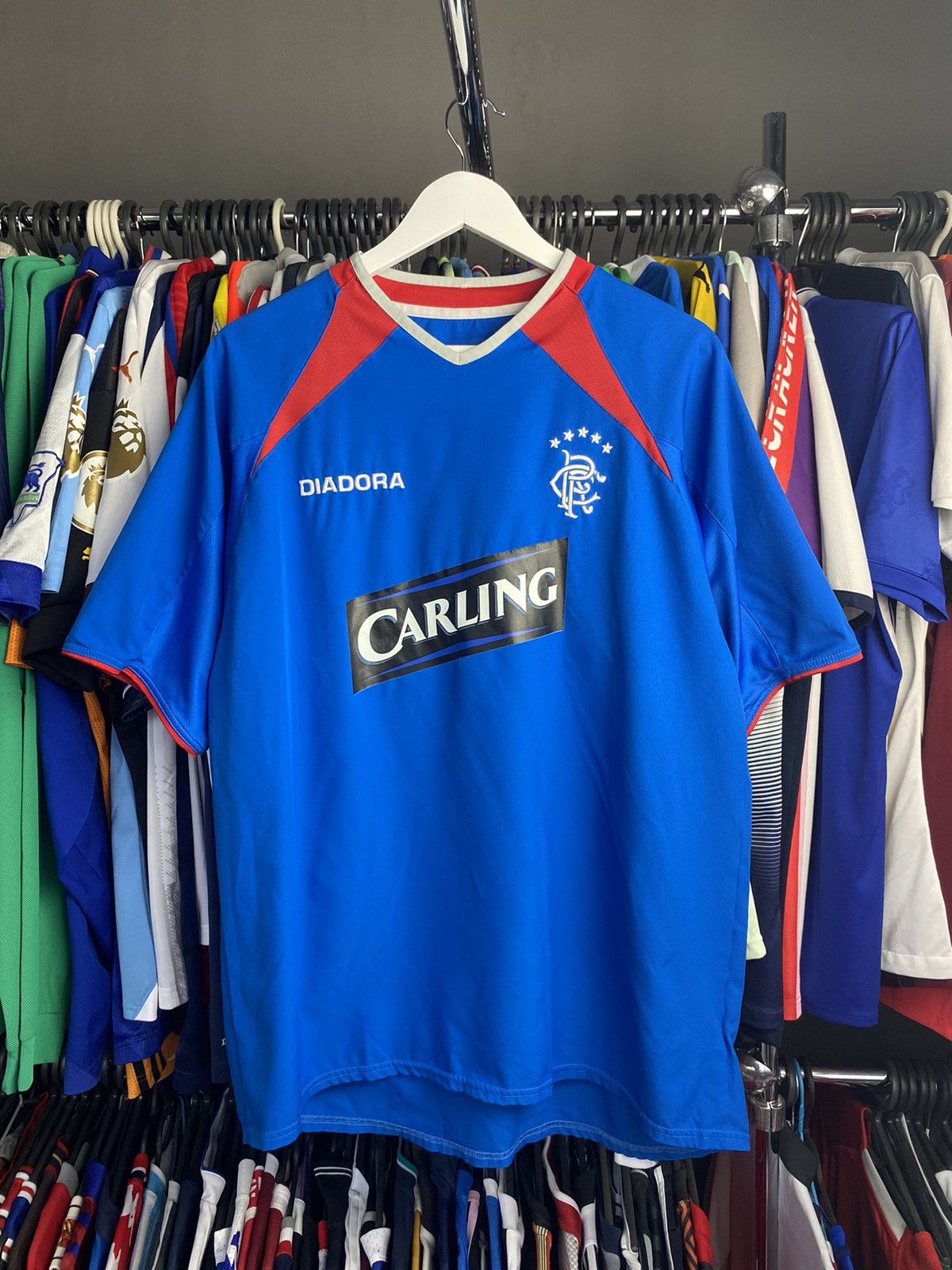 Diadora 2003/04 DIADORA RANGERS HOME SOCCER FOOTBALL JERSEY SHIRT Size US L / EU 52-54 / 3 - 1 Thumbnail