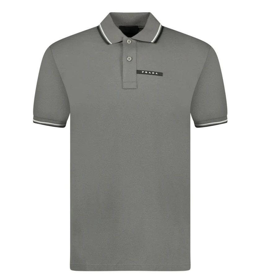 Prada o1mt1gz0924 Short Sleeve Polo Shirt in Grey Size US XL / EU 56 / 4 - 1 Thumbnail