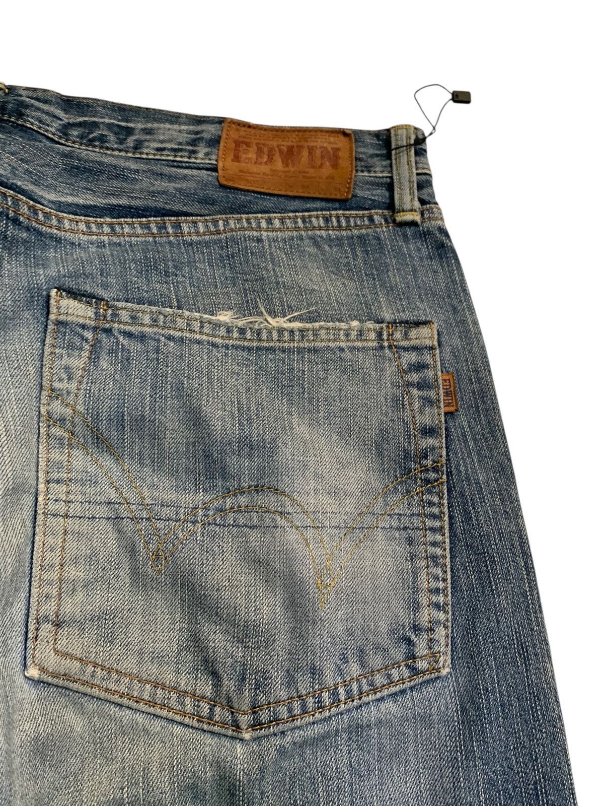Japanese Brand VINTAGE EDWIN 505Z SELVEDGE RUSTY JAPANESE DISTRESSED DENIM Size US 35 - 14 Thumbnail