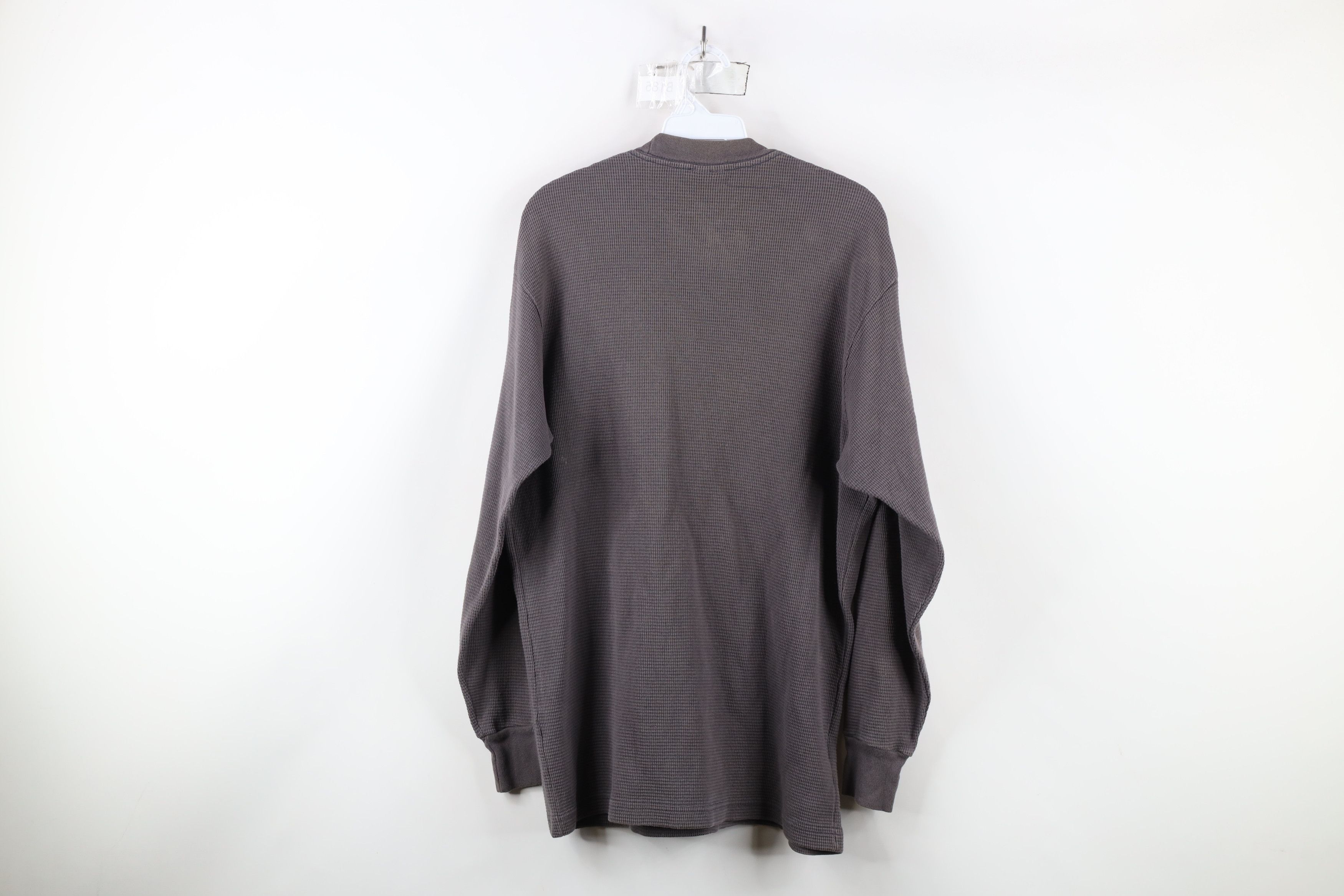 Vintage Vintage 90s Heavy Thermal Waffle Knit Long Sleeve T-Shirt Size US L / EU 52-54 / 3 - 11 Thumbnail