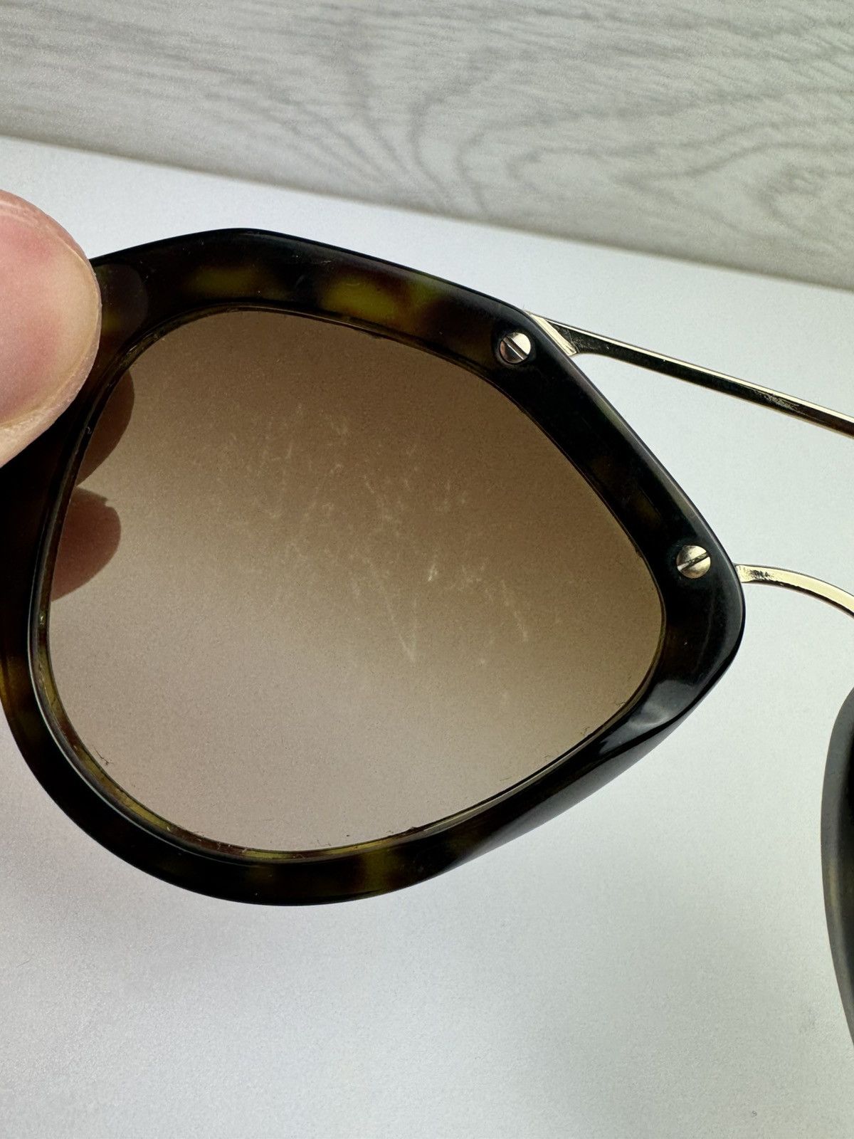 Prada Prada Sunglasses SPR 12Q Tortoiseshell Vintage Size ONE SIZE - 11 Thumbnail