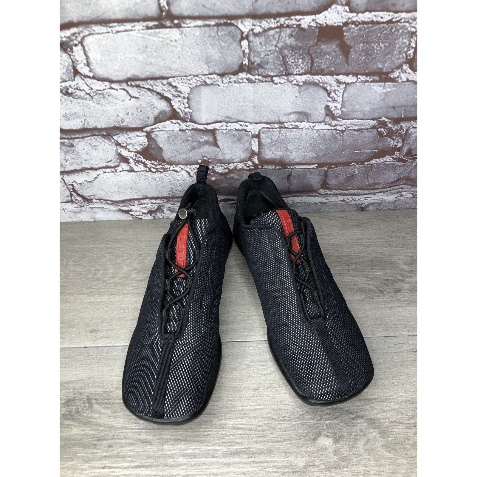 Prada Prada Sport Black Mesh Synthetic Drawstring Driving Shoes Wo Size US 8 / IT 38 - 18 Thumbnail