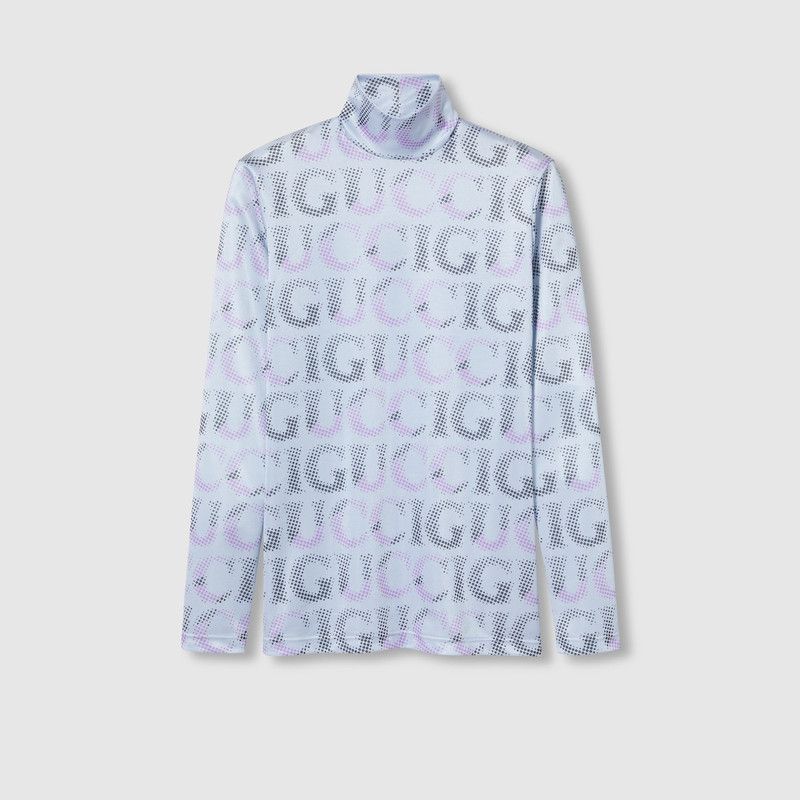 Gucci o1loc1c0226 796040 Technical Jersey T-Shirt in Blue Size US L / EU 52-54 / 3 - 1 Thumbnail