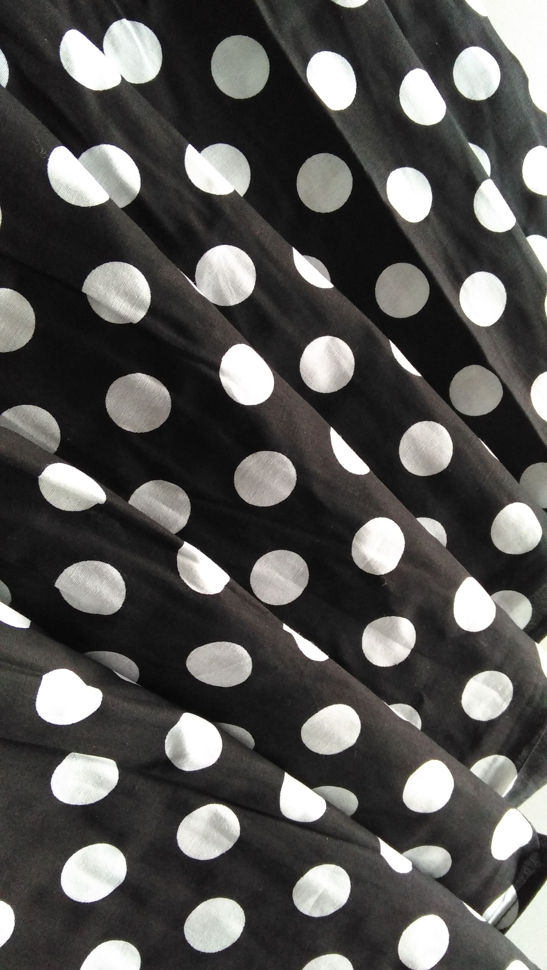 Other Black white polka dot,long skirt,cotton,vintage style Size 30" / US 8 / IT 44 - 6 Thumbnail