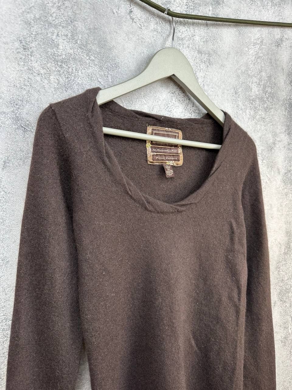 Abercrombie & Fitch Ezra x Abercrombie Fitch Cashmere Scoop Neck Knit Sweater Size L / US 10 / IT 46 - 3 Thumbnail