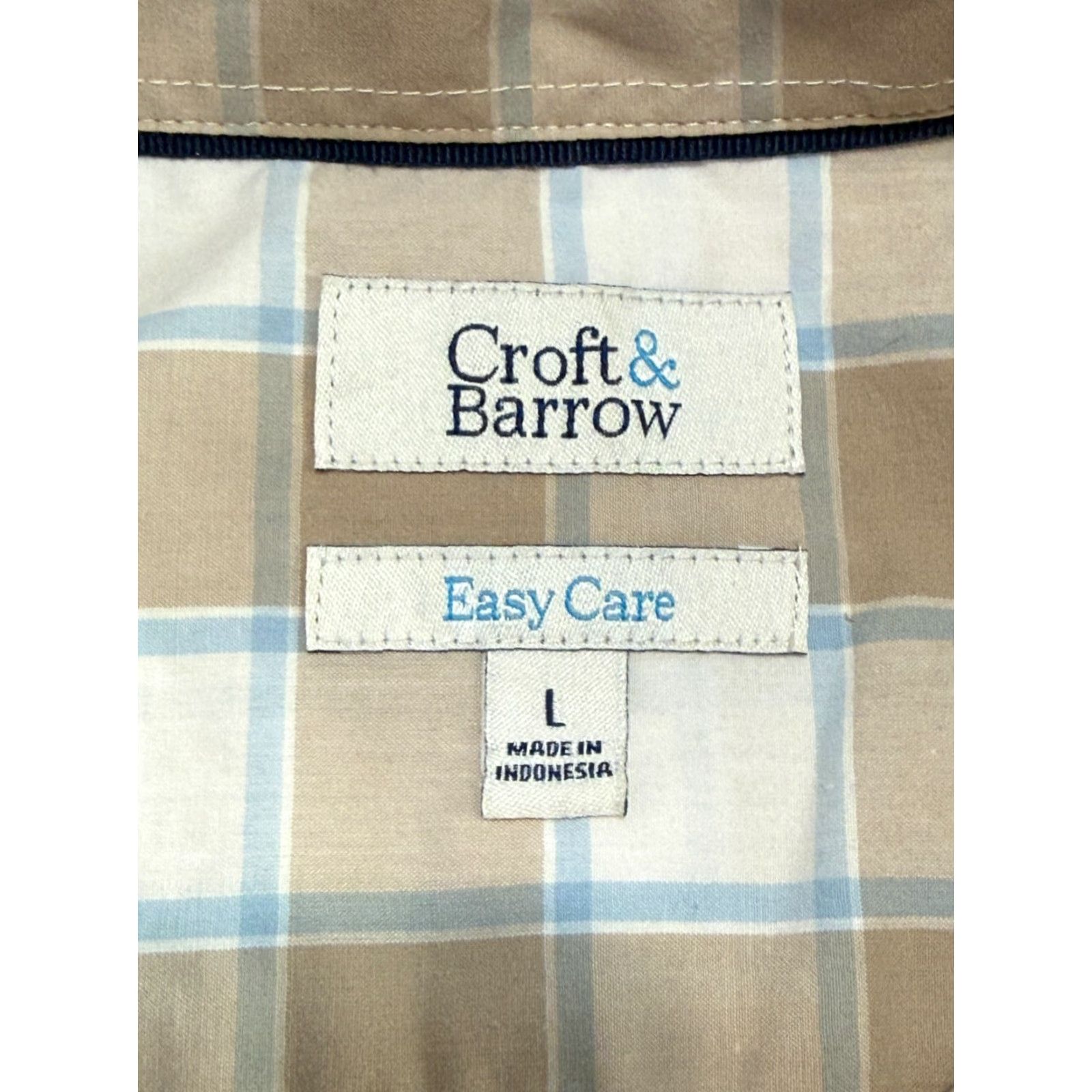 Croft & Barrow Croft & Barrow Shirt Mens Large Plaid Short Sleeve Button-Down Multicolor Cotton Summer Casual Womens? Size US L / EU 52-54 / 3 - 6 Thumbnail