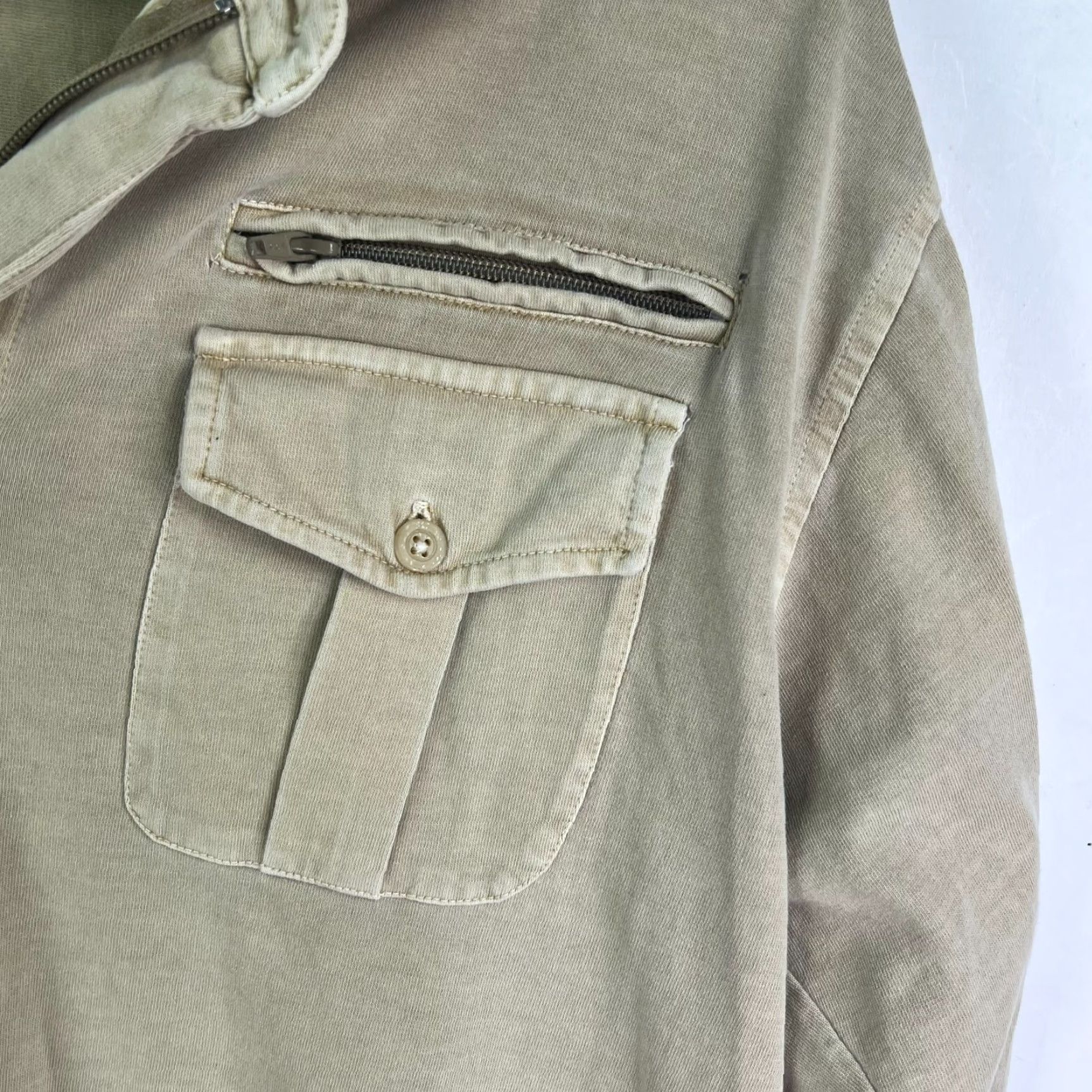 Vintage Bob Timberlake Sweater Mens L Brown 1/4 Zip Logo Collared Knit Solid Cotton Size US L / EU 52-54 / 3 - 2 Thumbnail