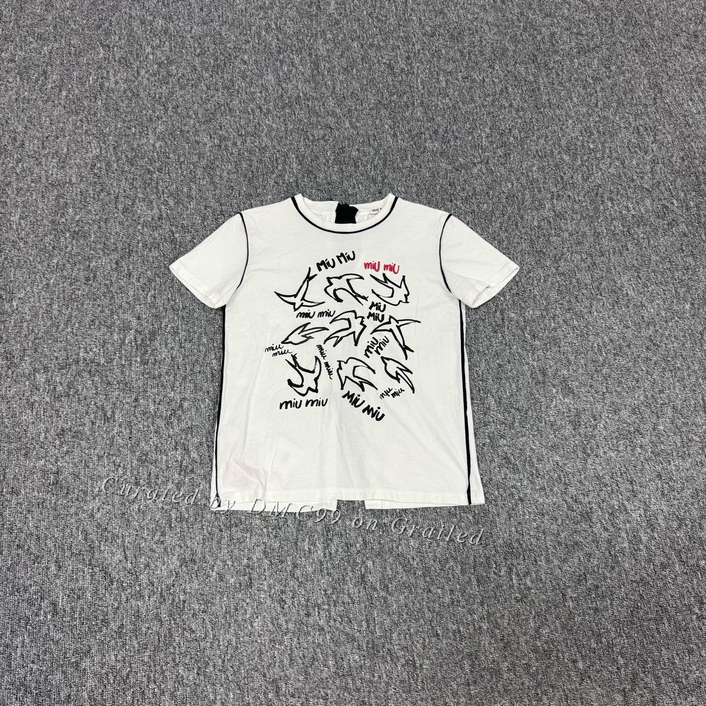 Miu Miu Miu Miu Swallow Short-Sleeve T-Shirt XS Size XS / US 0-2 / IT 36-38 - 1 Thumbnail