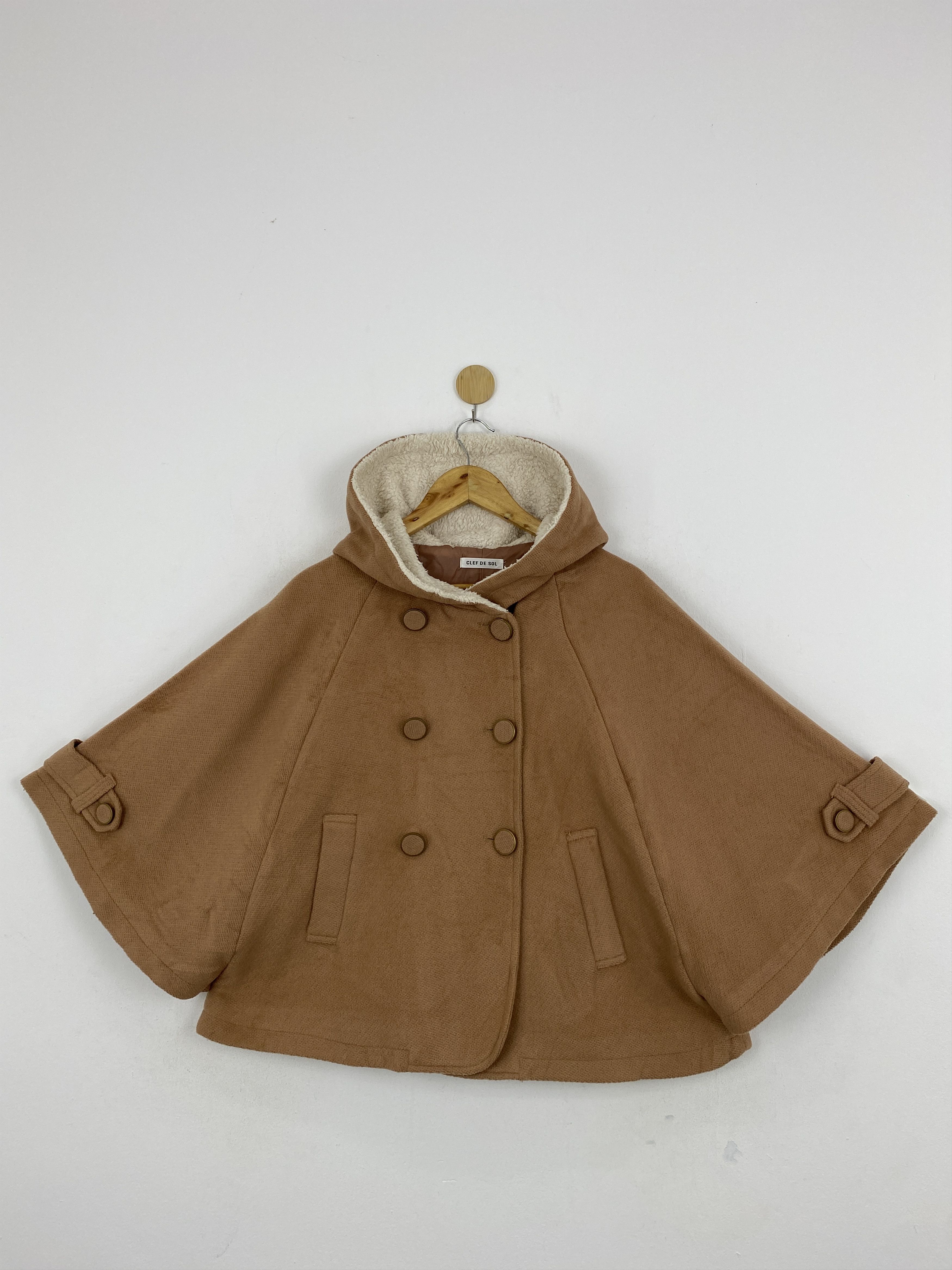 Cloak Vintage Japanese Brand Brown Cloaks and Capes Hooded JA0109 Size US L / EU 52-54 / 3 - 1 Thumbnail