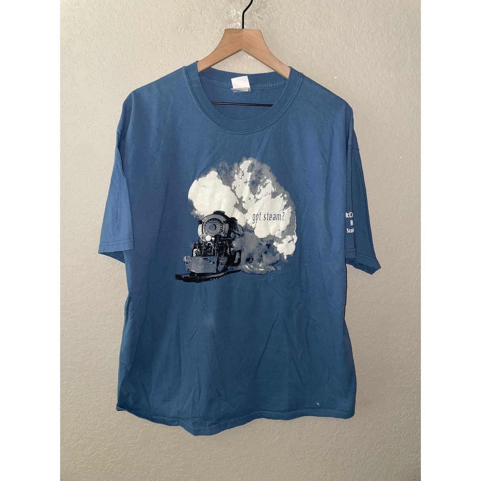 Gildan Vintage Train Shirt Got Steam McCormick stillman Blue Tee XL Size US XL / EU 56 / 4 - 1 Thumbnail
