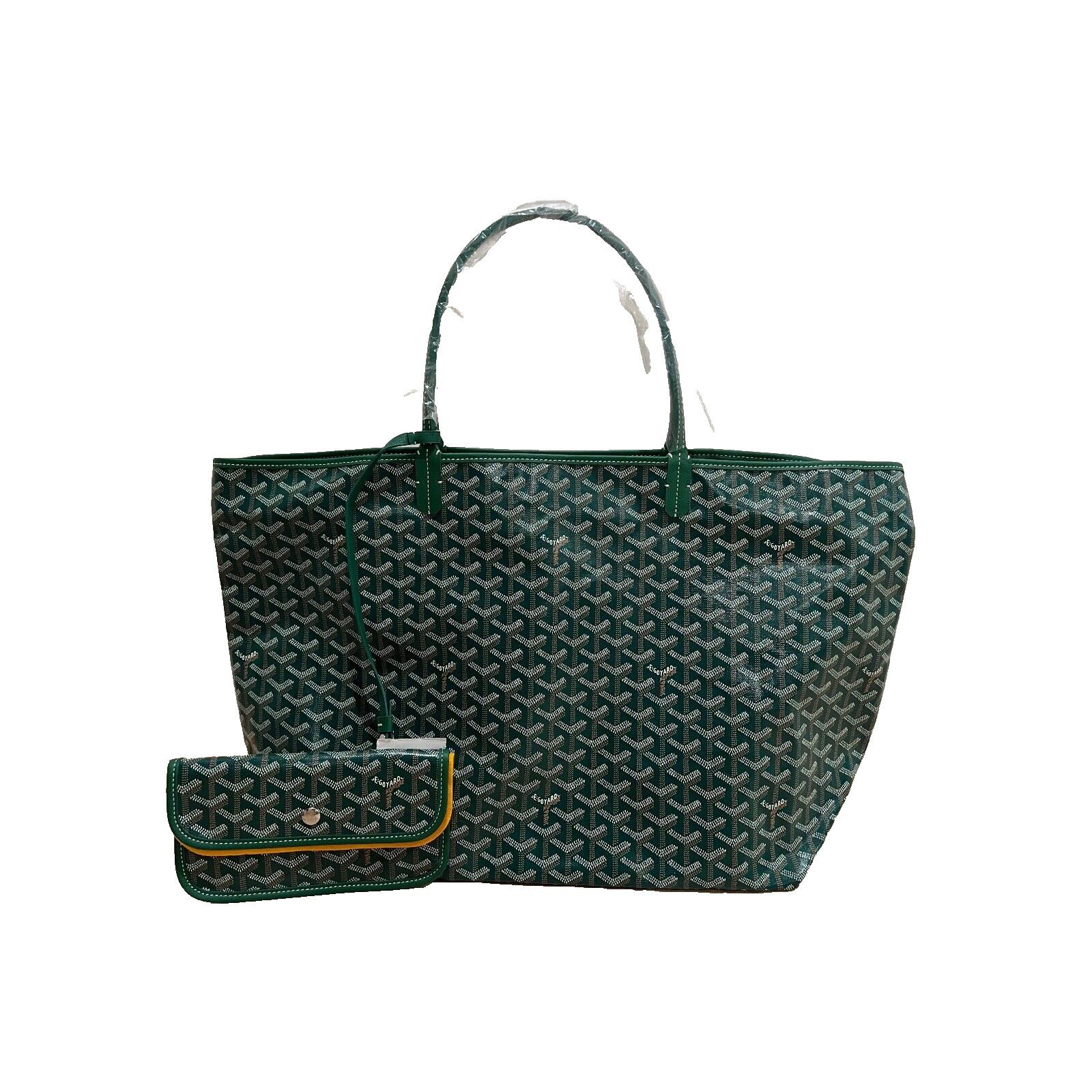 Goyard Goyard Green Goyardine Wallet Pouch Tote Handle Shoulder Bag Size ONE SIZE - 2 Thumbnail
