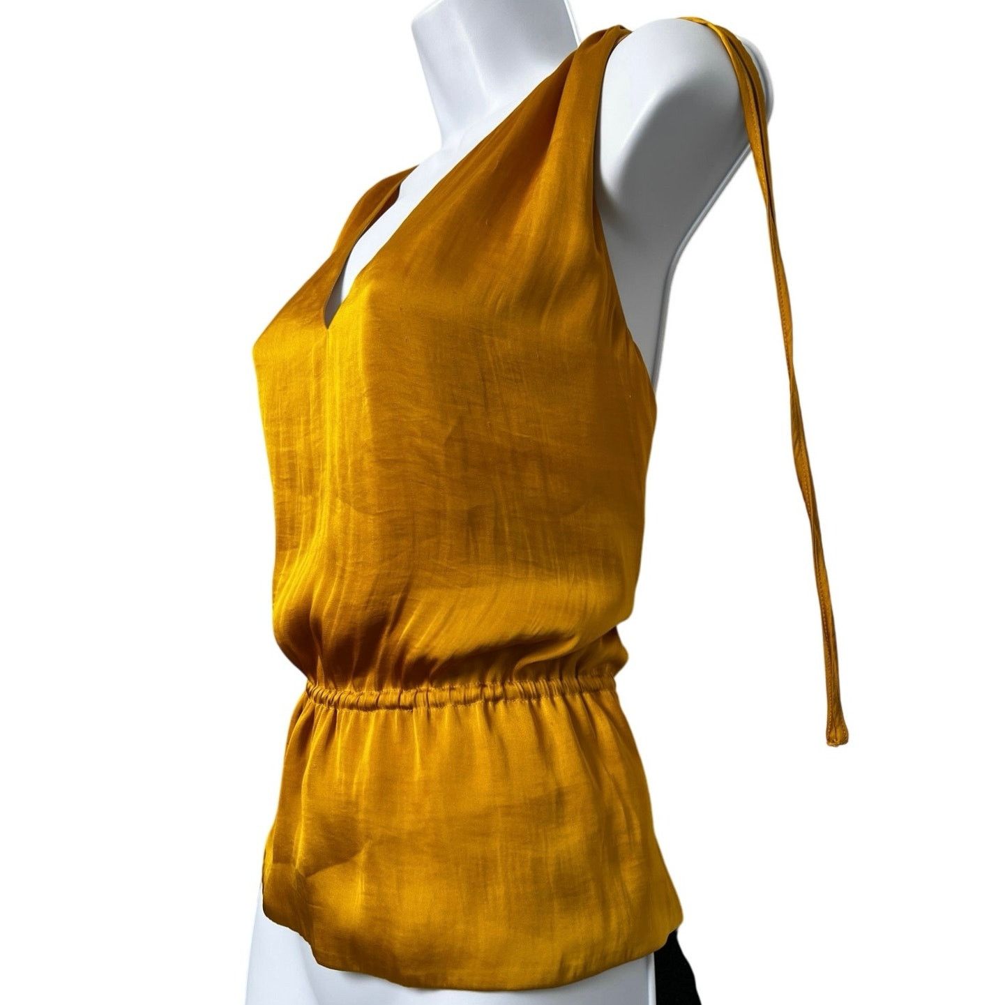Banana Republic Banana Republic Satin Ruched Cropped Peplum Top XL Size XL / US 12-14 / IT 48-50 - 2 Thumbnail