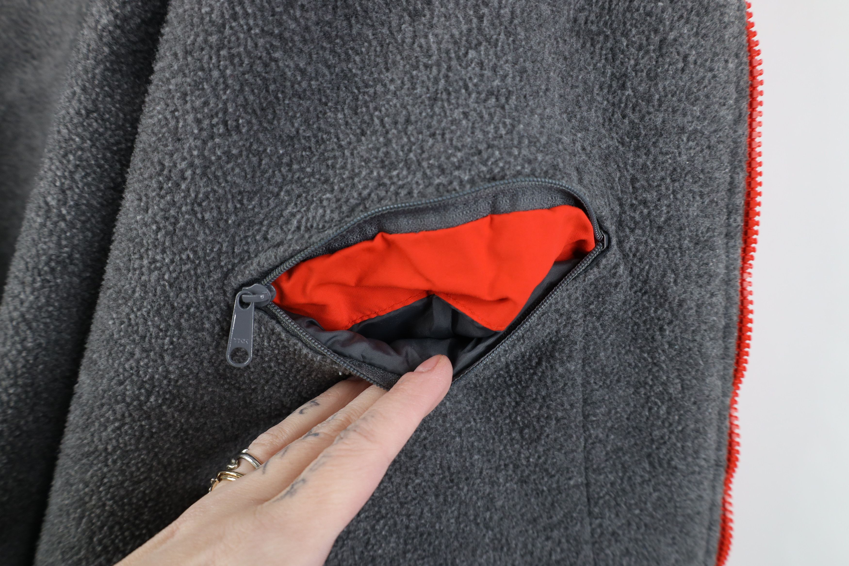 Lands' End Vintage 90s Lands End Fleece Lined Full Zip Jacket Orange Size US XXL / EU 58 / 5 - 10 Thumbnail